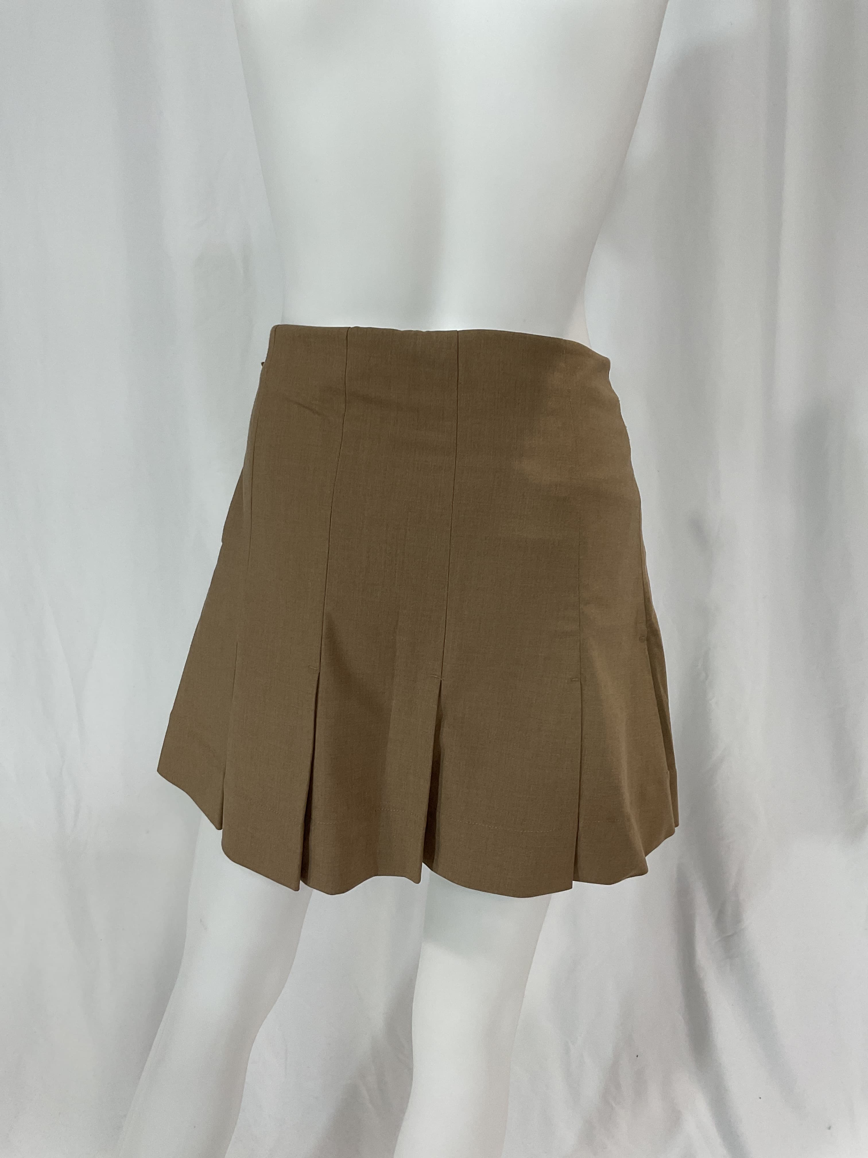 Brown Drapey Melange Mini Skirt - Image 4