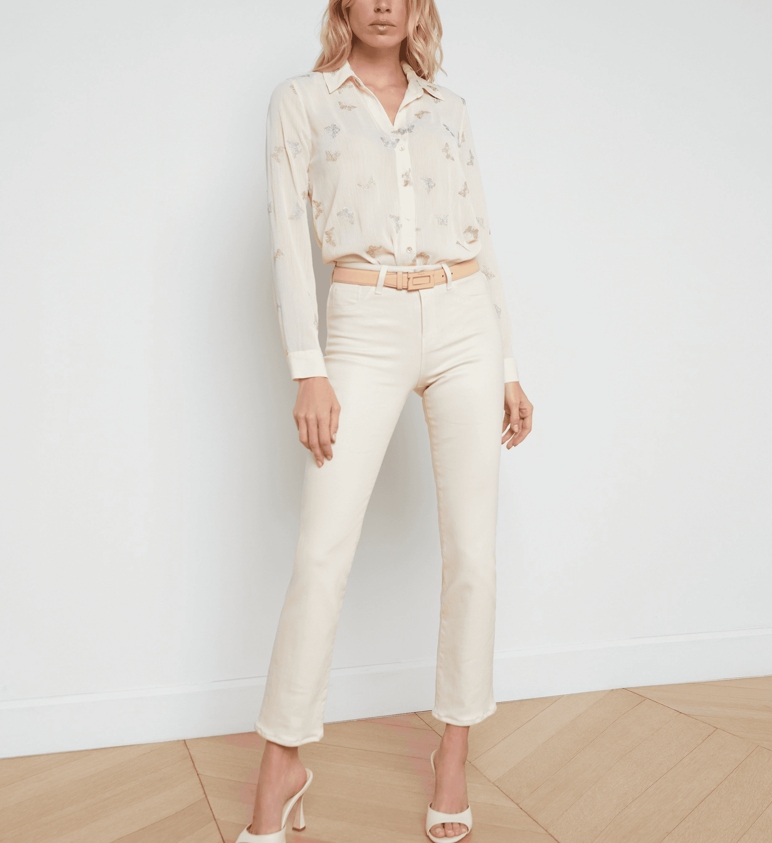 Ginny Coated Straight-Leg Back Zip Jean - Image 1