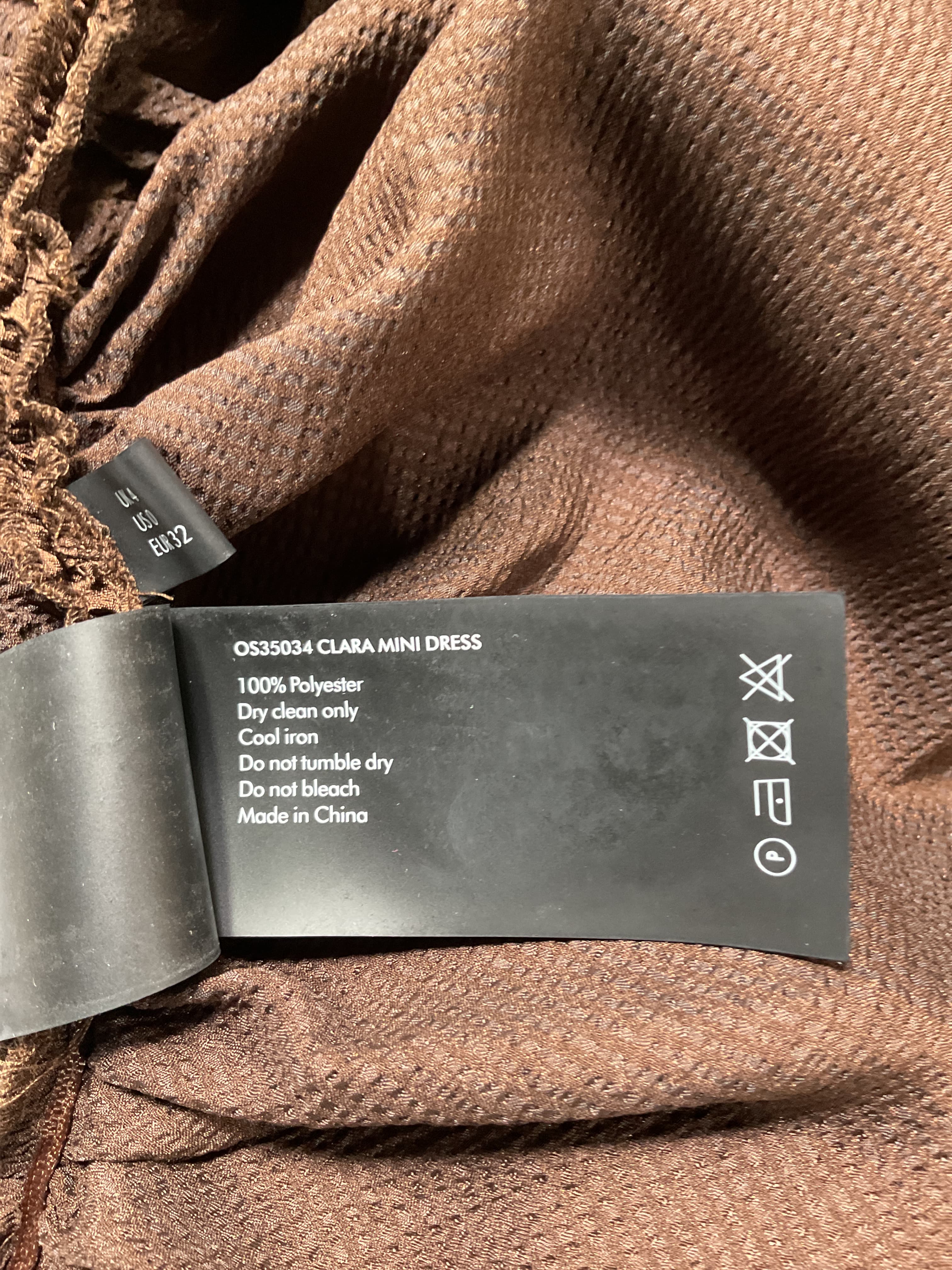 Clara Mini Dress In Mocha - Image 4