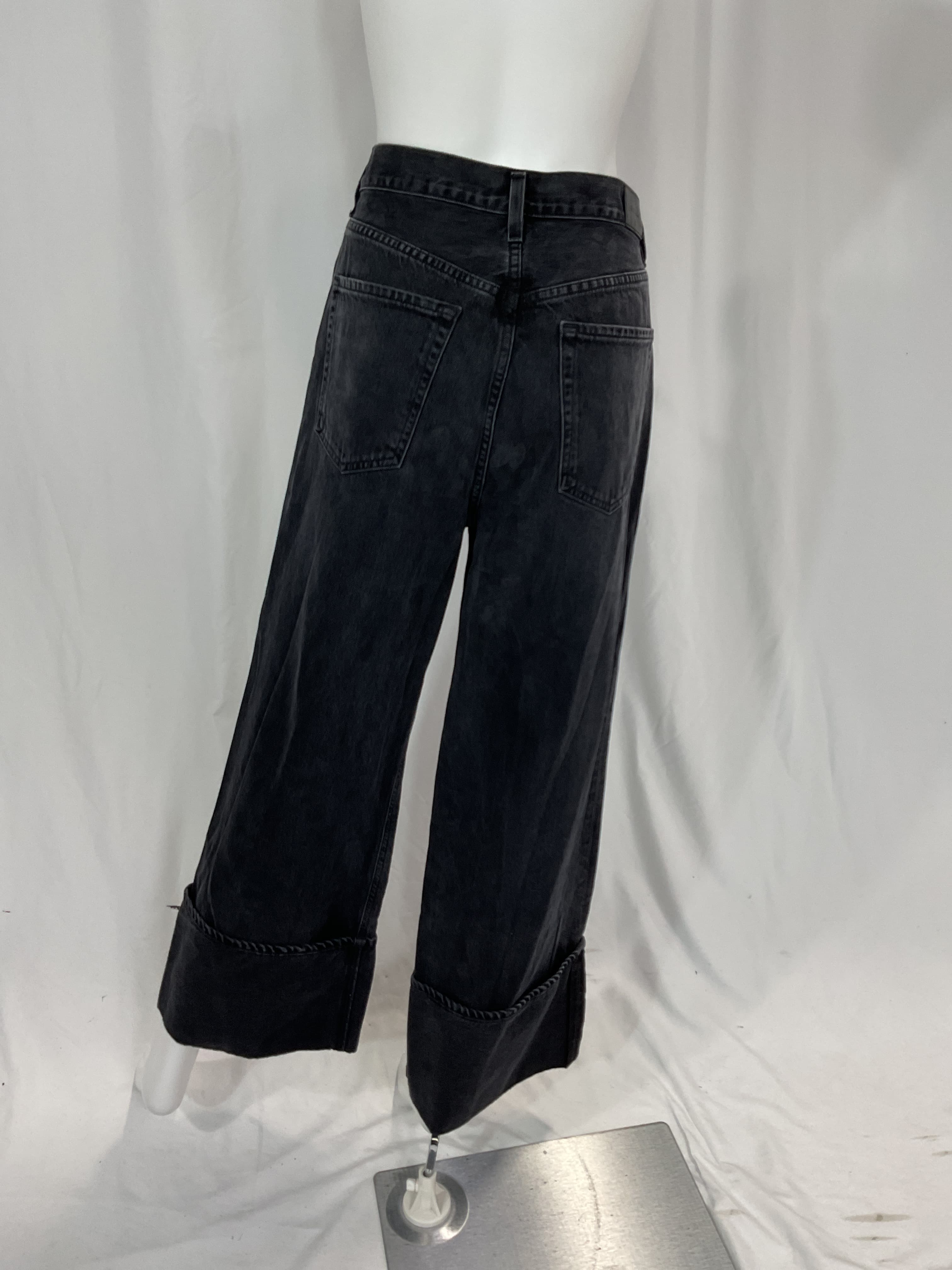 The Astley Distressed High-Rise Wide-Leg Organic Jeans - Image 2