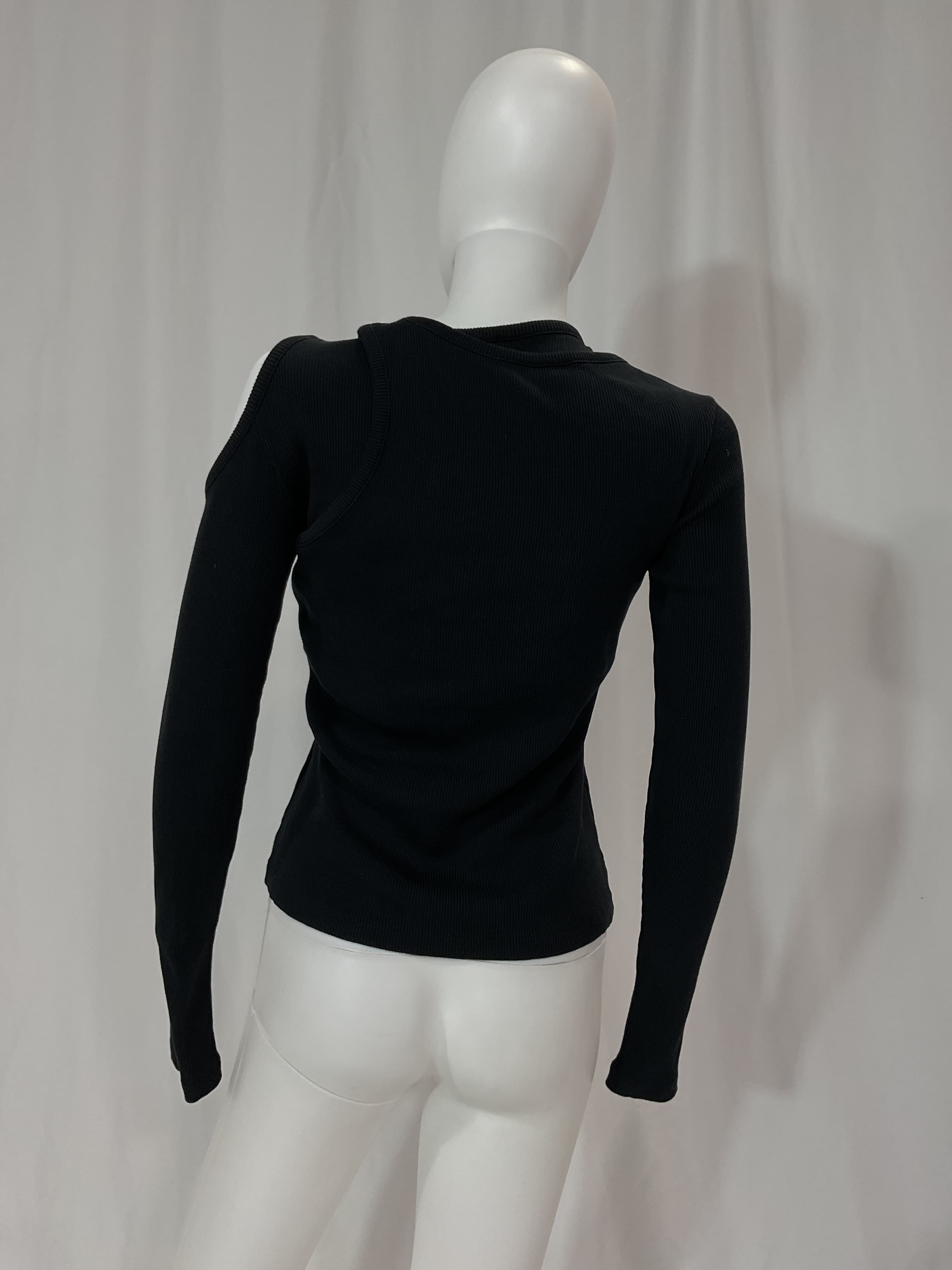 Layered Cutout Ribbed Cotton-Blend Jersey Top - Image 3