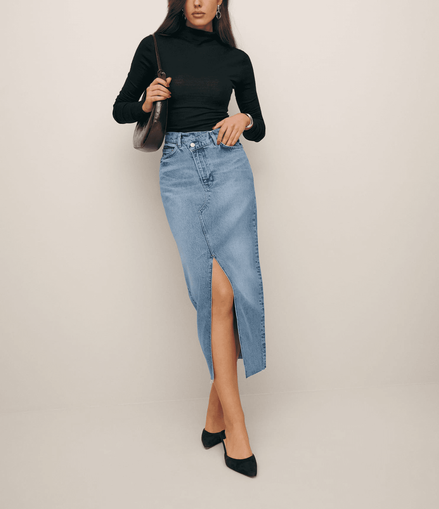 Nila Long Denim Skirt - Image 1