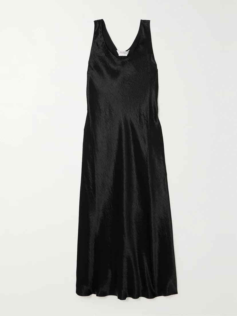 Leisure Talete Crinkled-Satin Midi Dress - Image 1