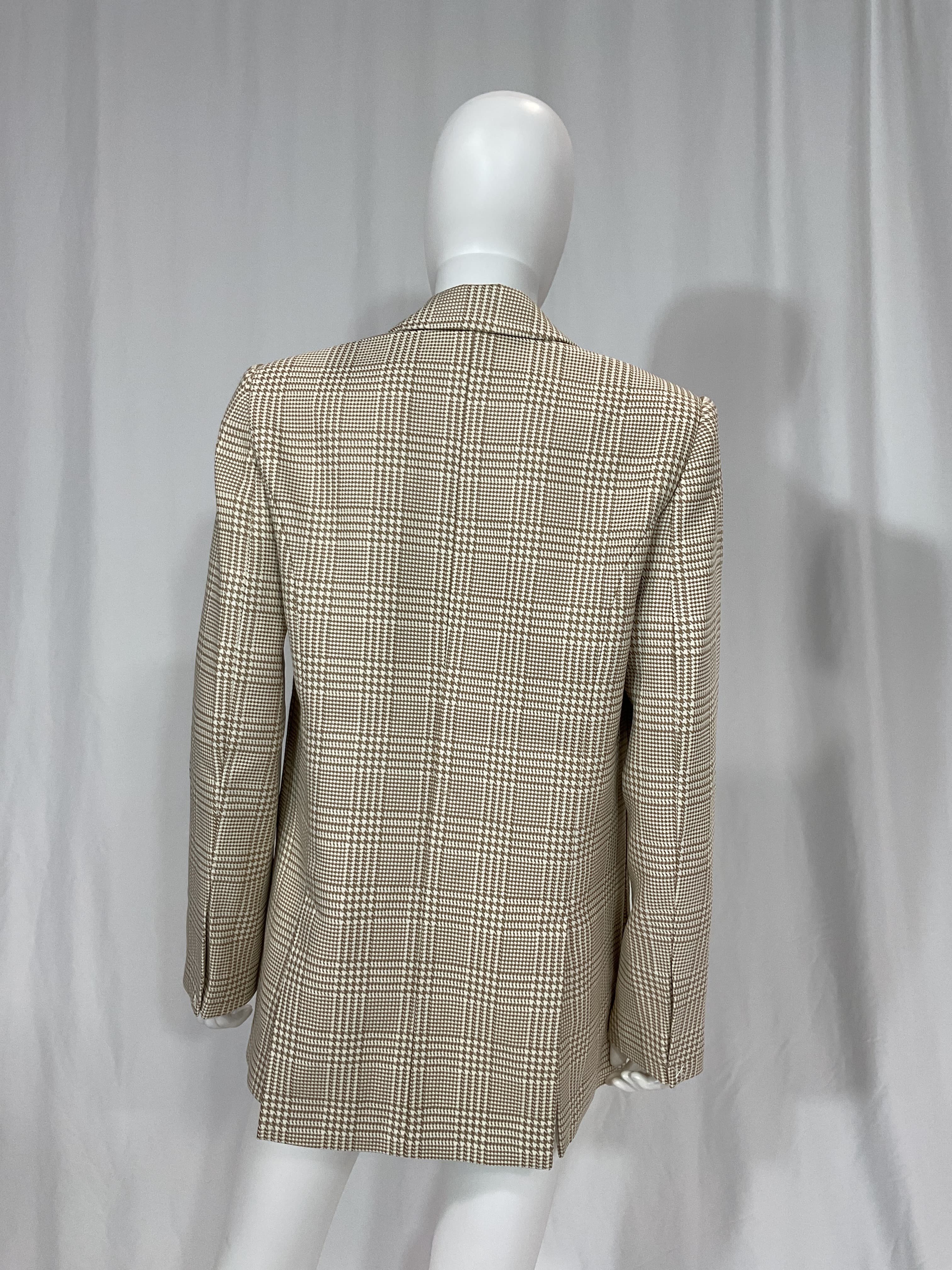 Abigail Blazer In Tan & White - Image 2