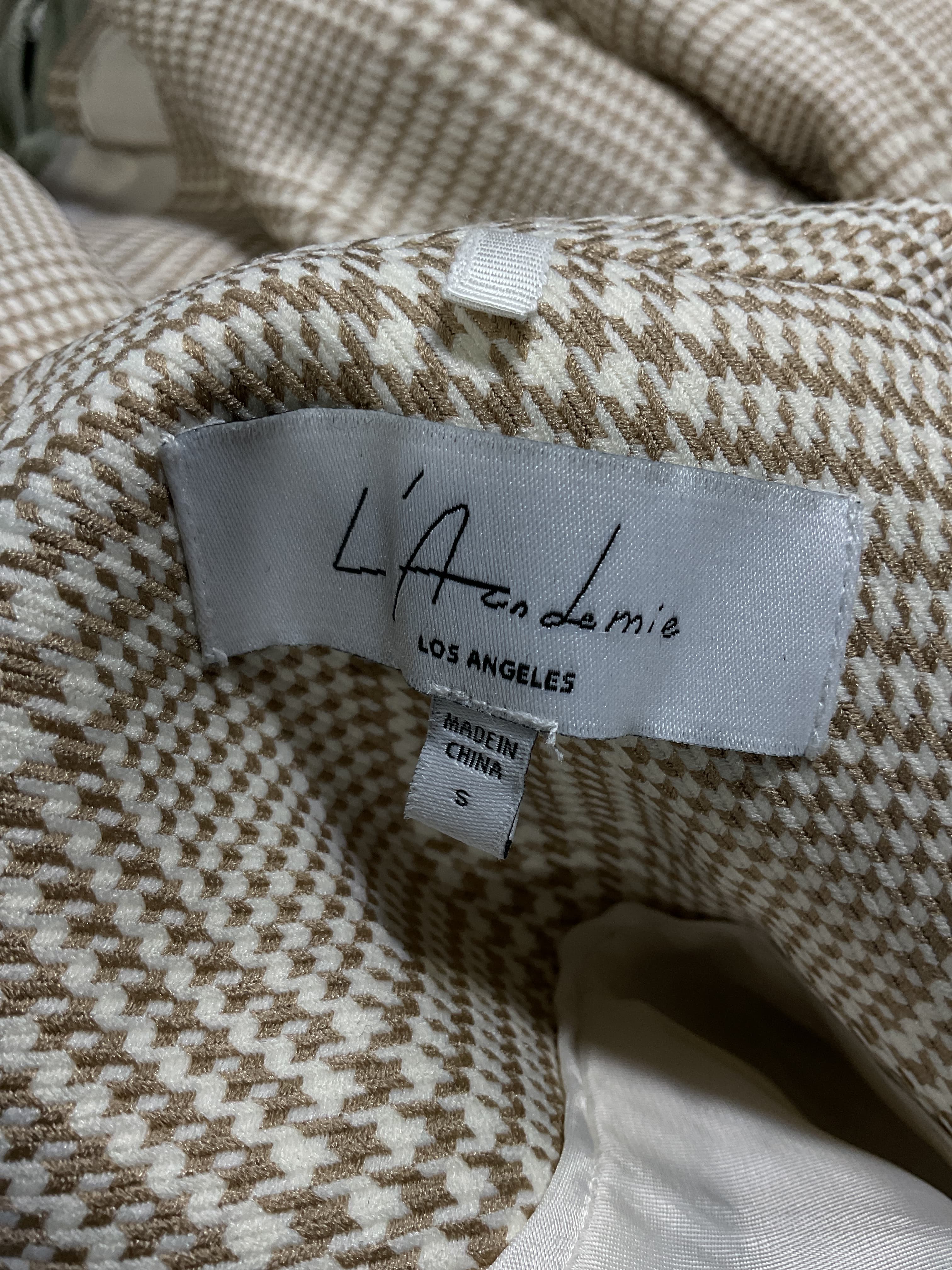 Abigail Blazer In Tan & White - Image 4