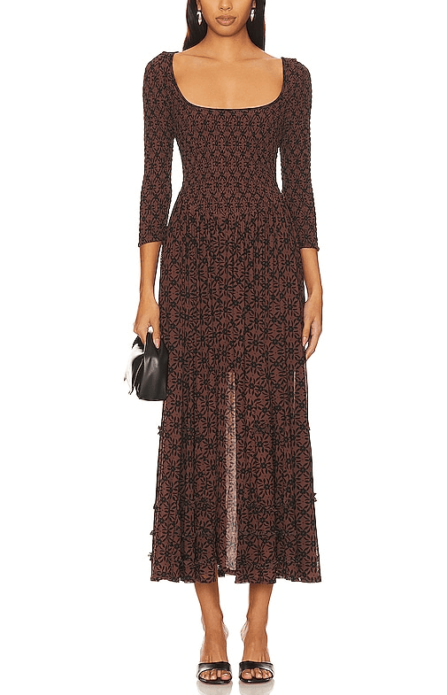 Its Fate Midi In Brown Combo - Image 1