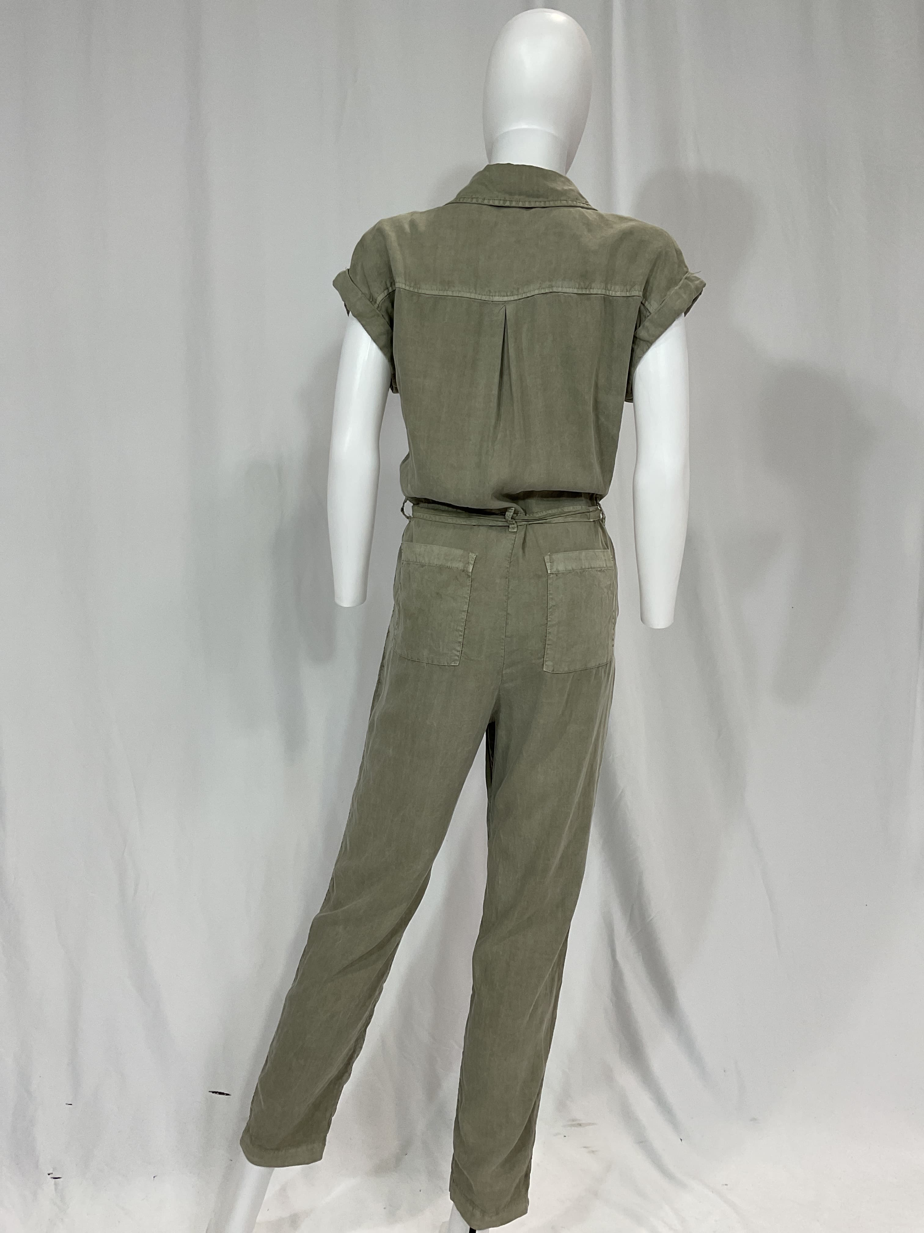 Patch Pocket Jumpsuit In Sea Sage - Image 2