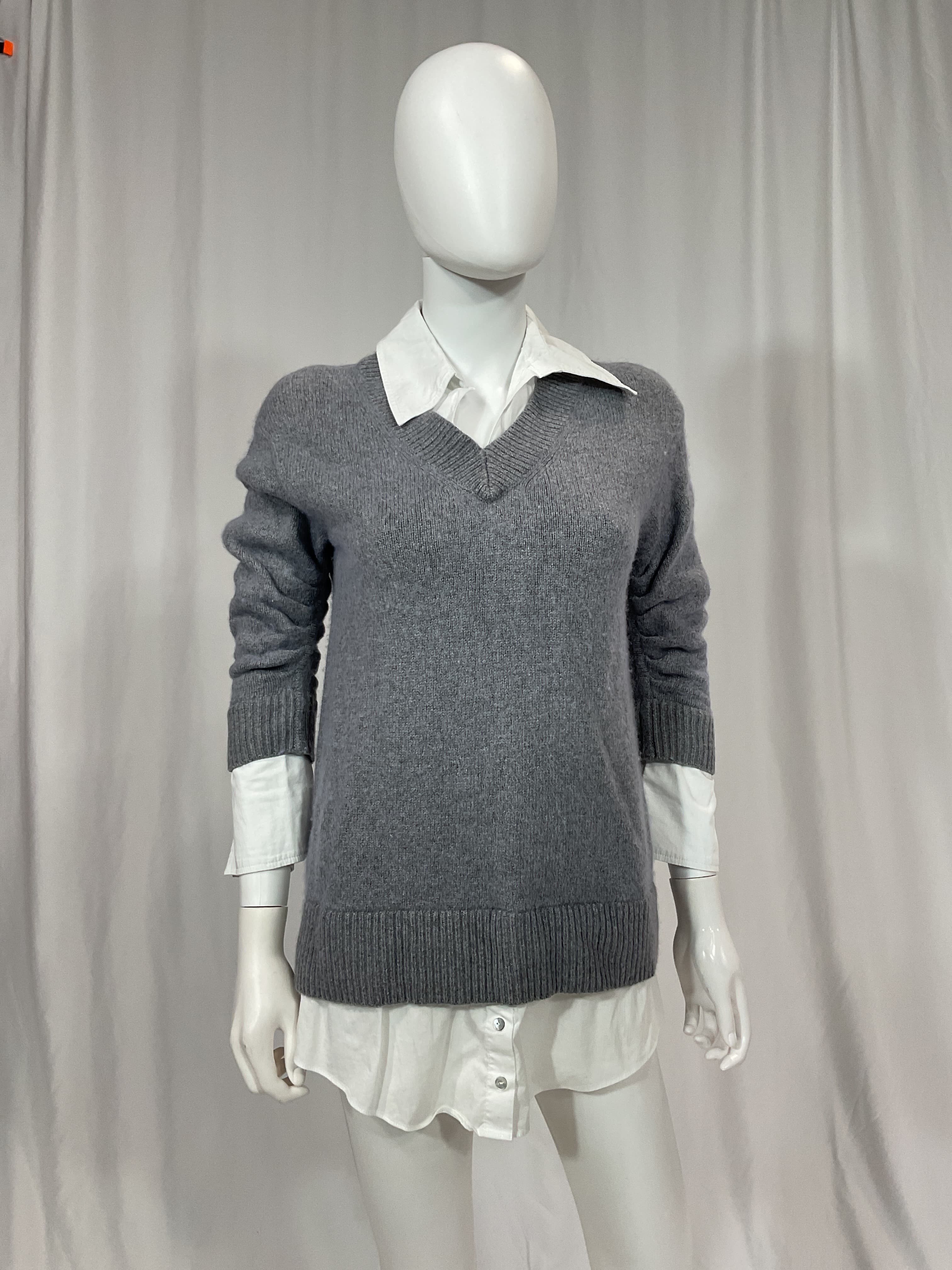 Collar Santina Dress In Heather Grey - Image 2