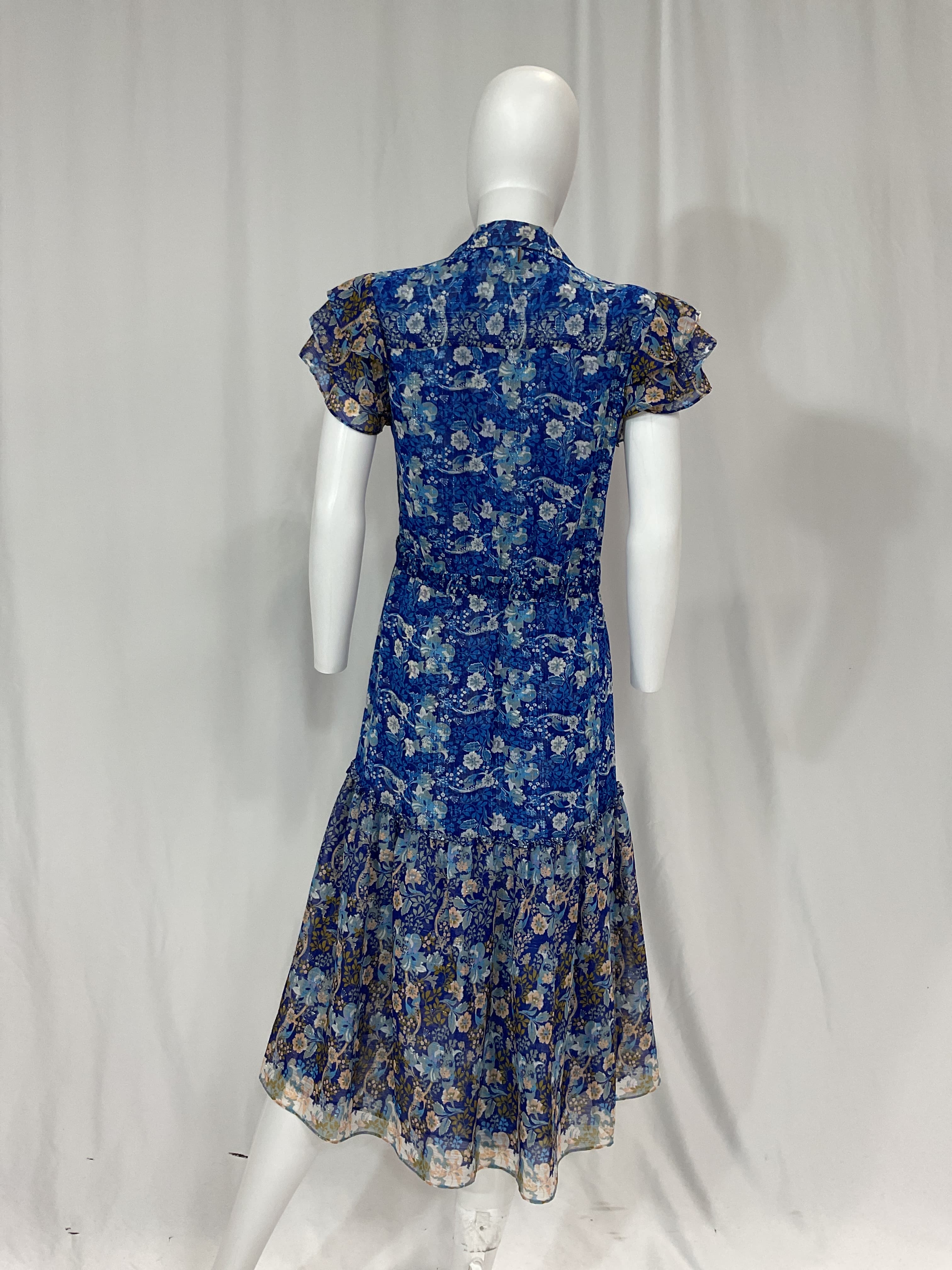 Viola Dress In Lapis Ombre - Image 2