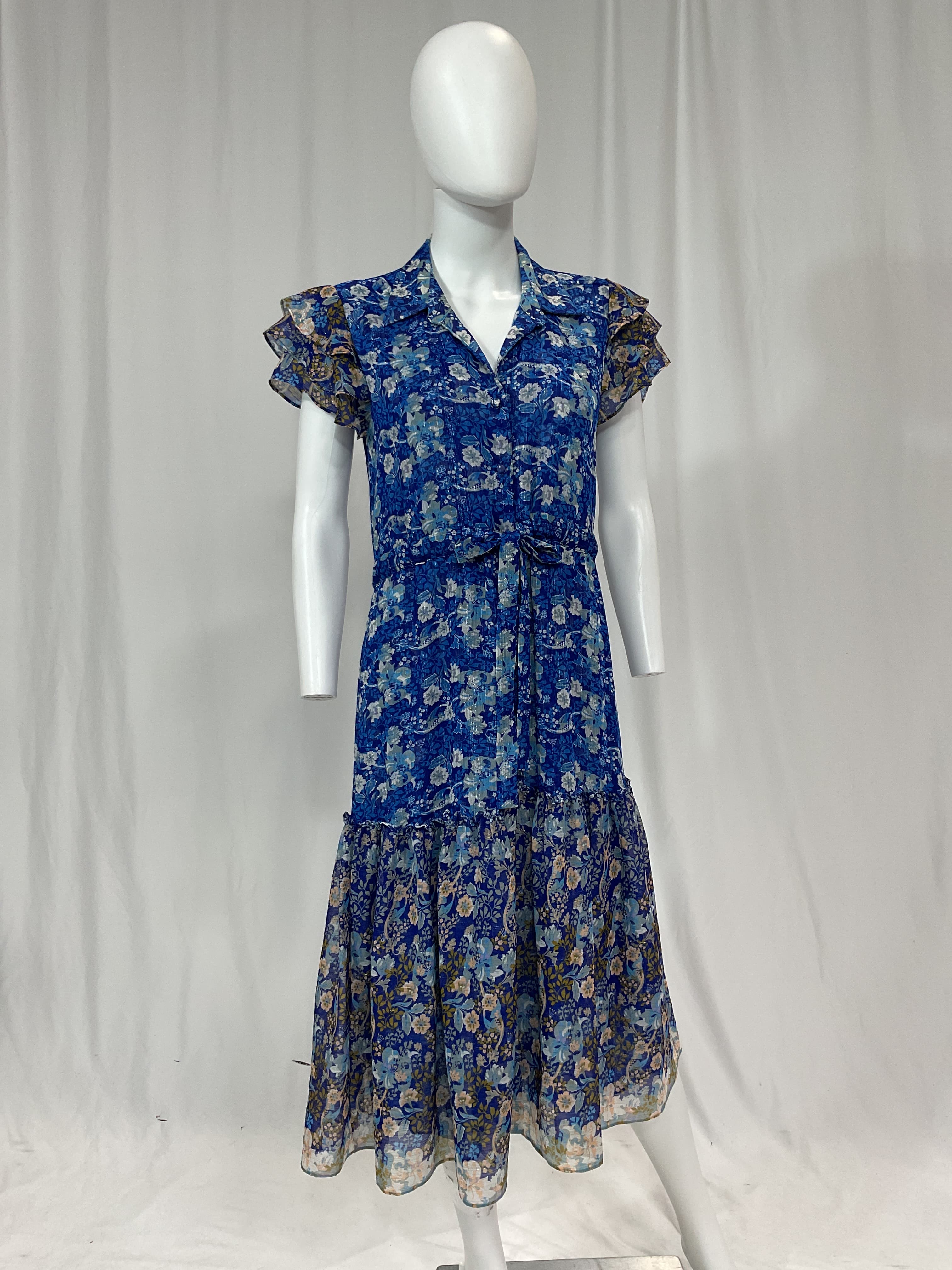 Viola Dress In Lapis Ombre - Image 3