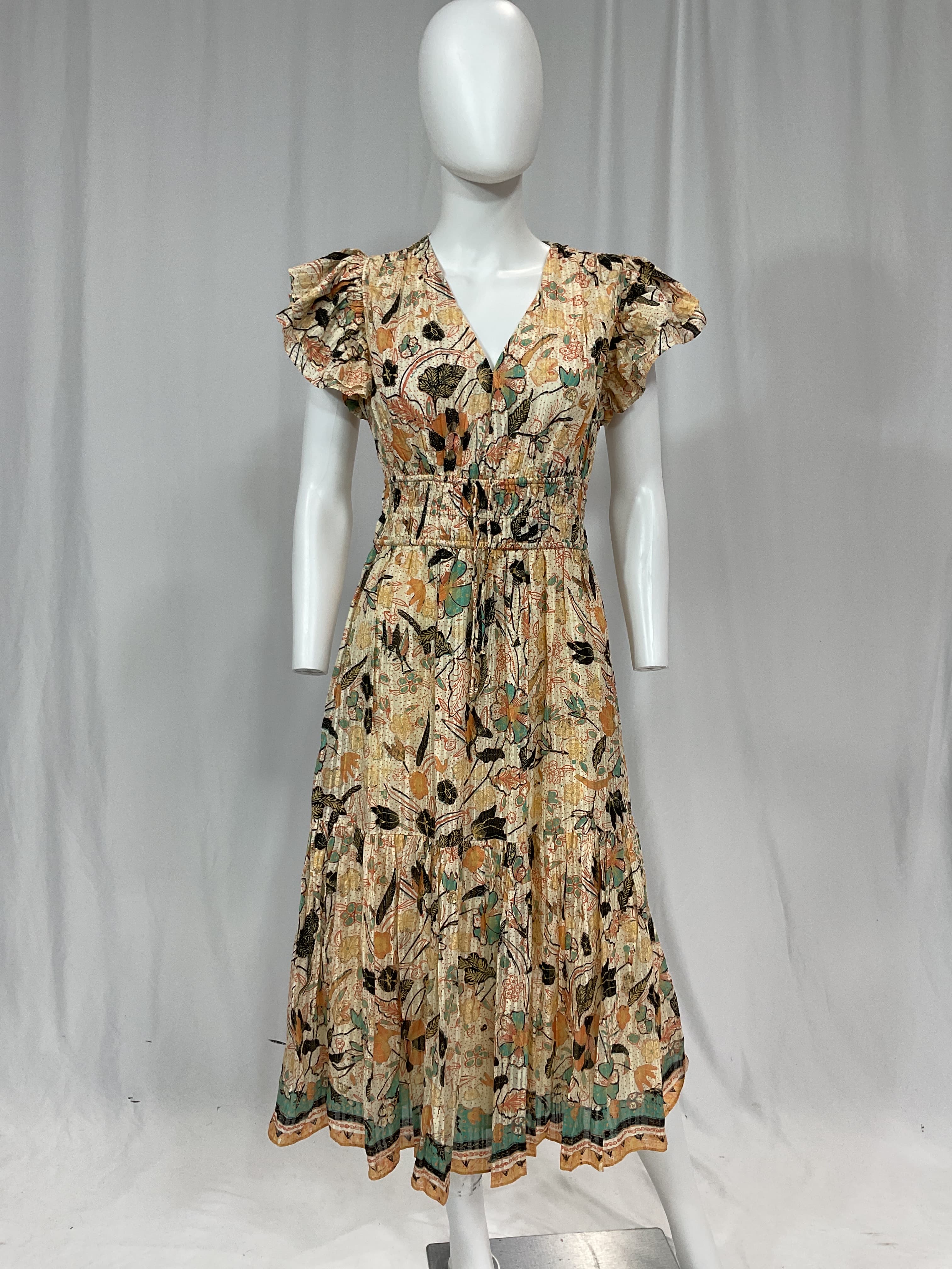 Angelica Dress In Pearl Flora - Image 2