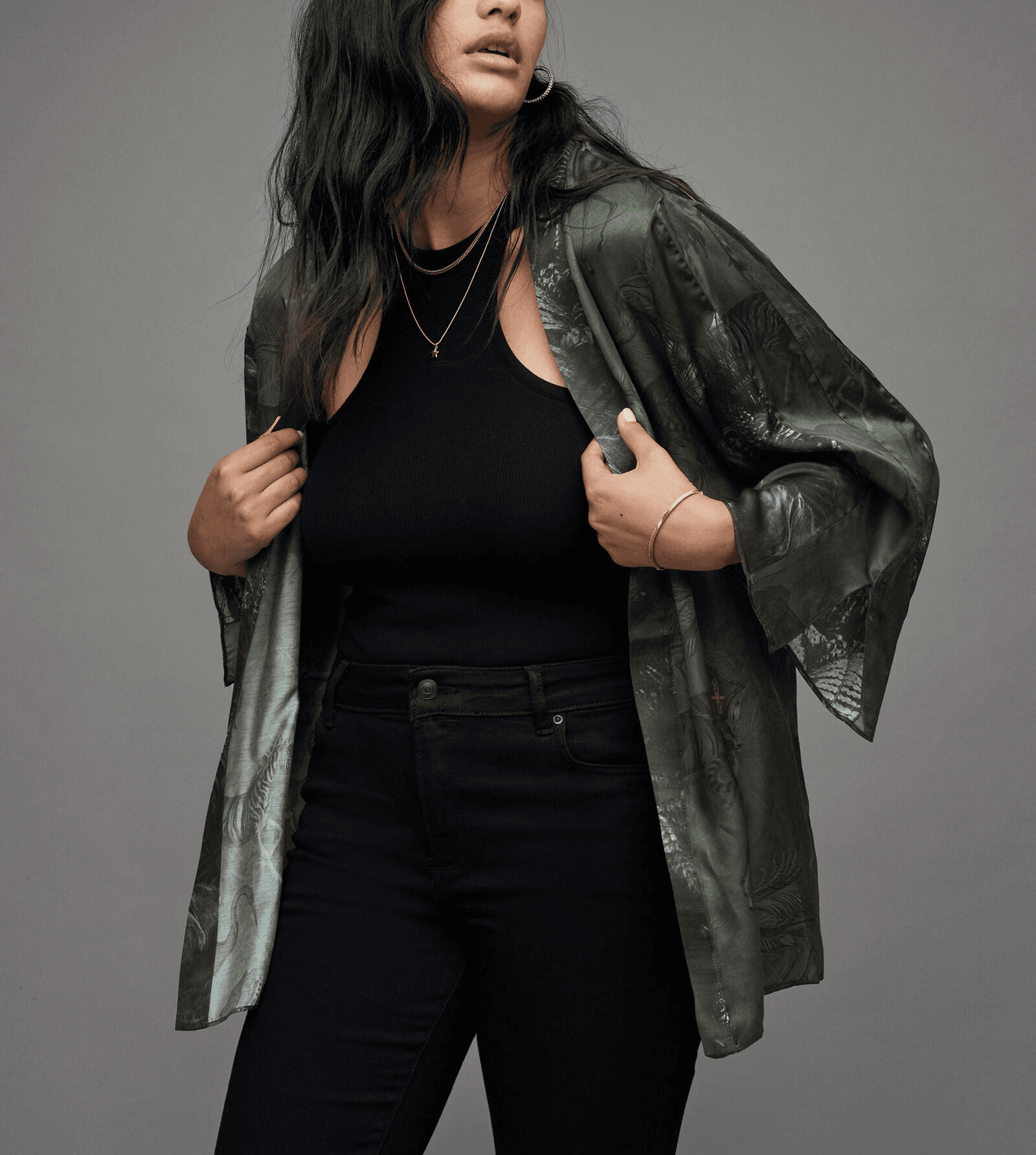 Casi Heidi Silk Blend Kimono - Image 1