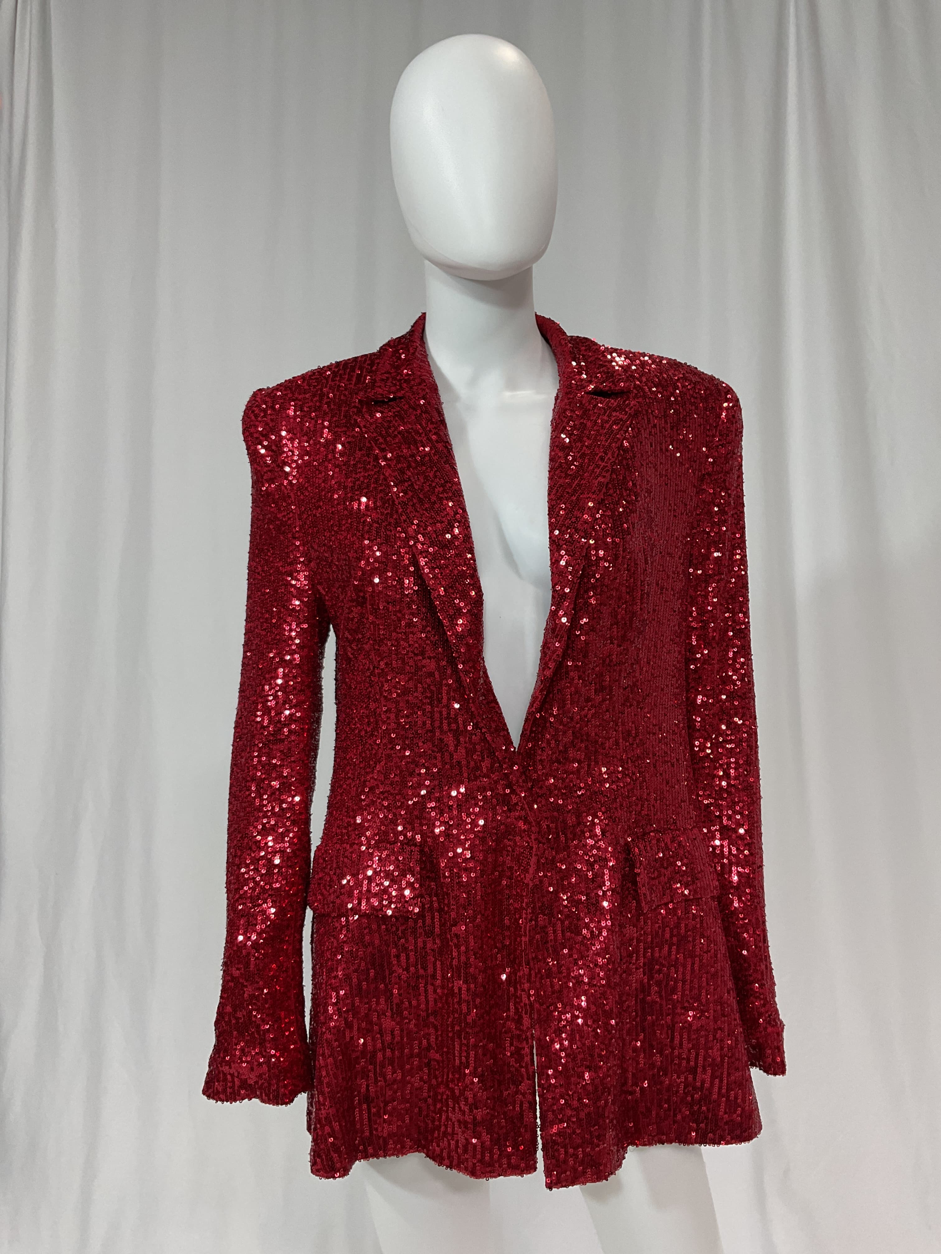 Holy Brilliant Ruby Sequin Blazer - Image 2