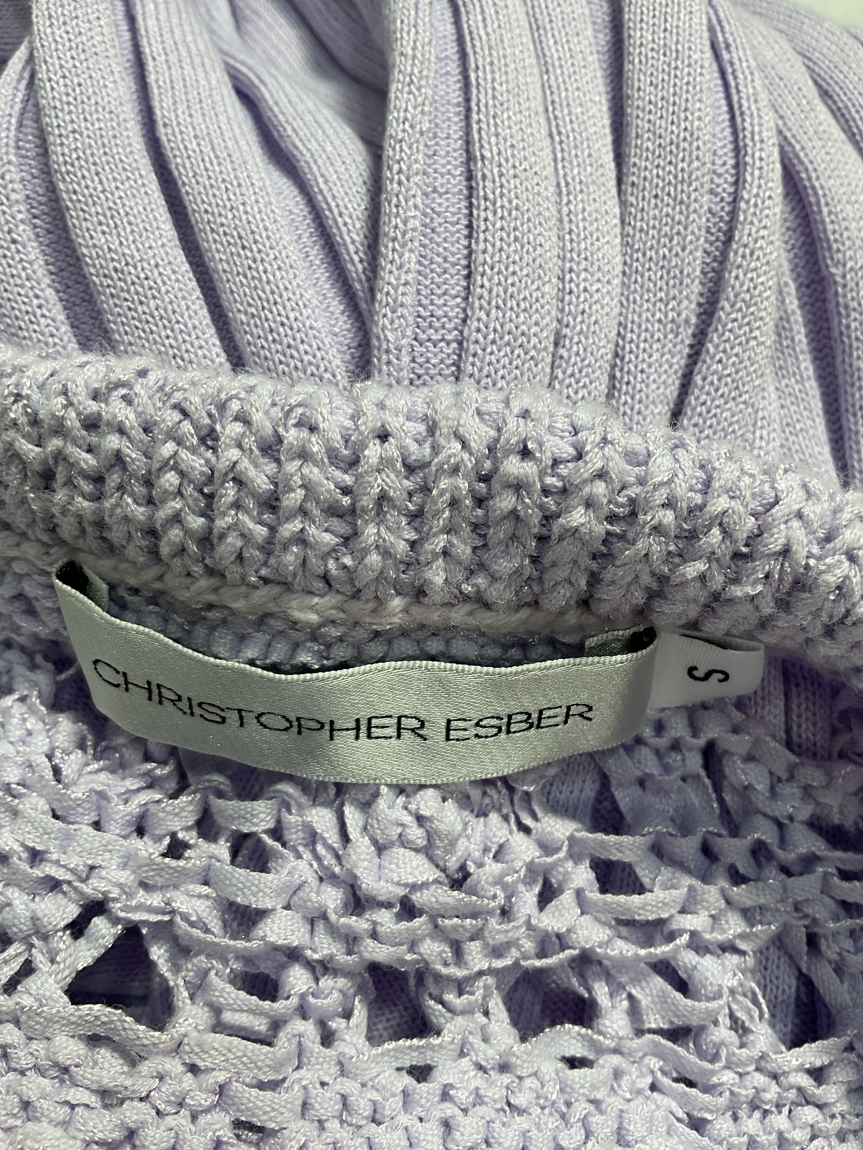 Crochet Pleat Knit Skirt In Lilac - Image 4