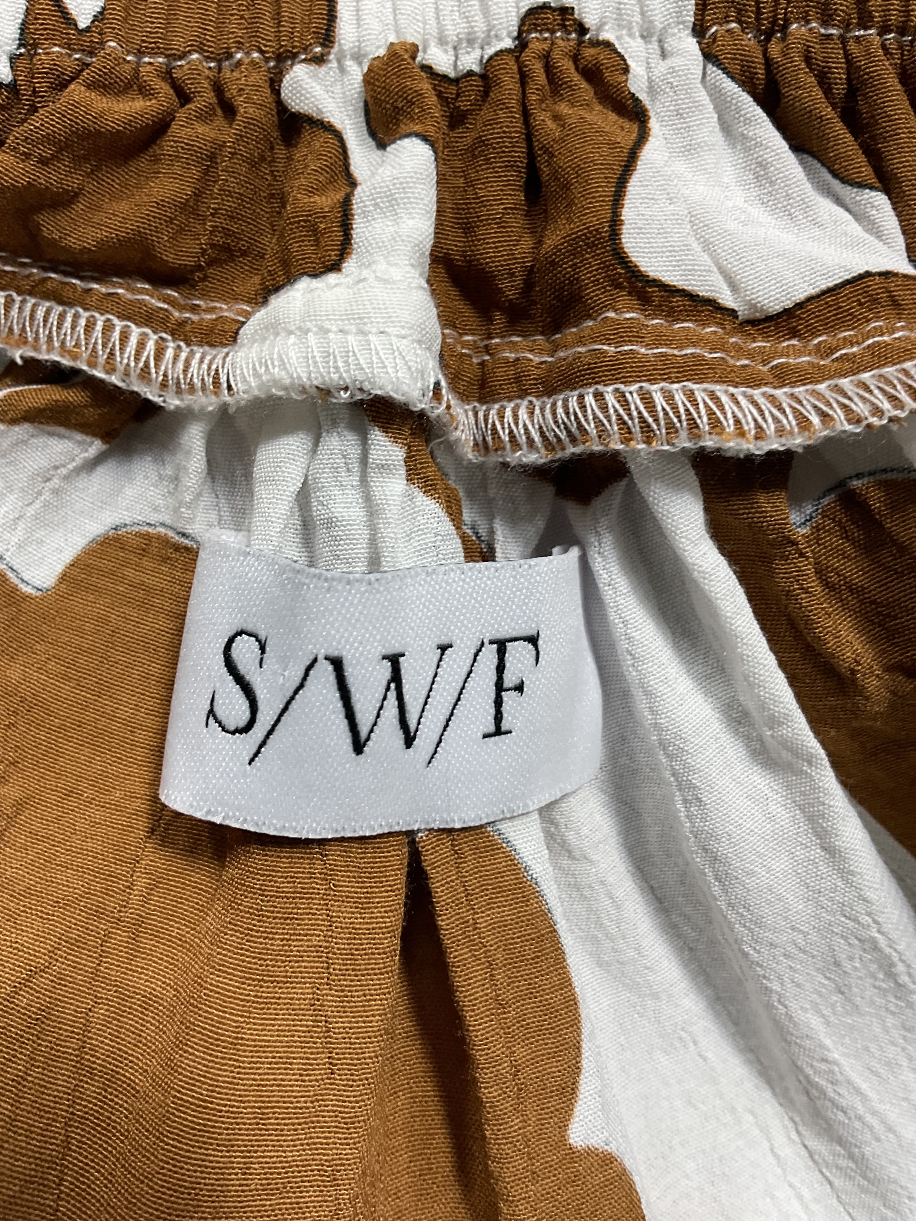 Swf Pleated Abstract Floral Maxi Skirt - Image 4