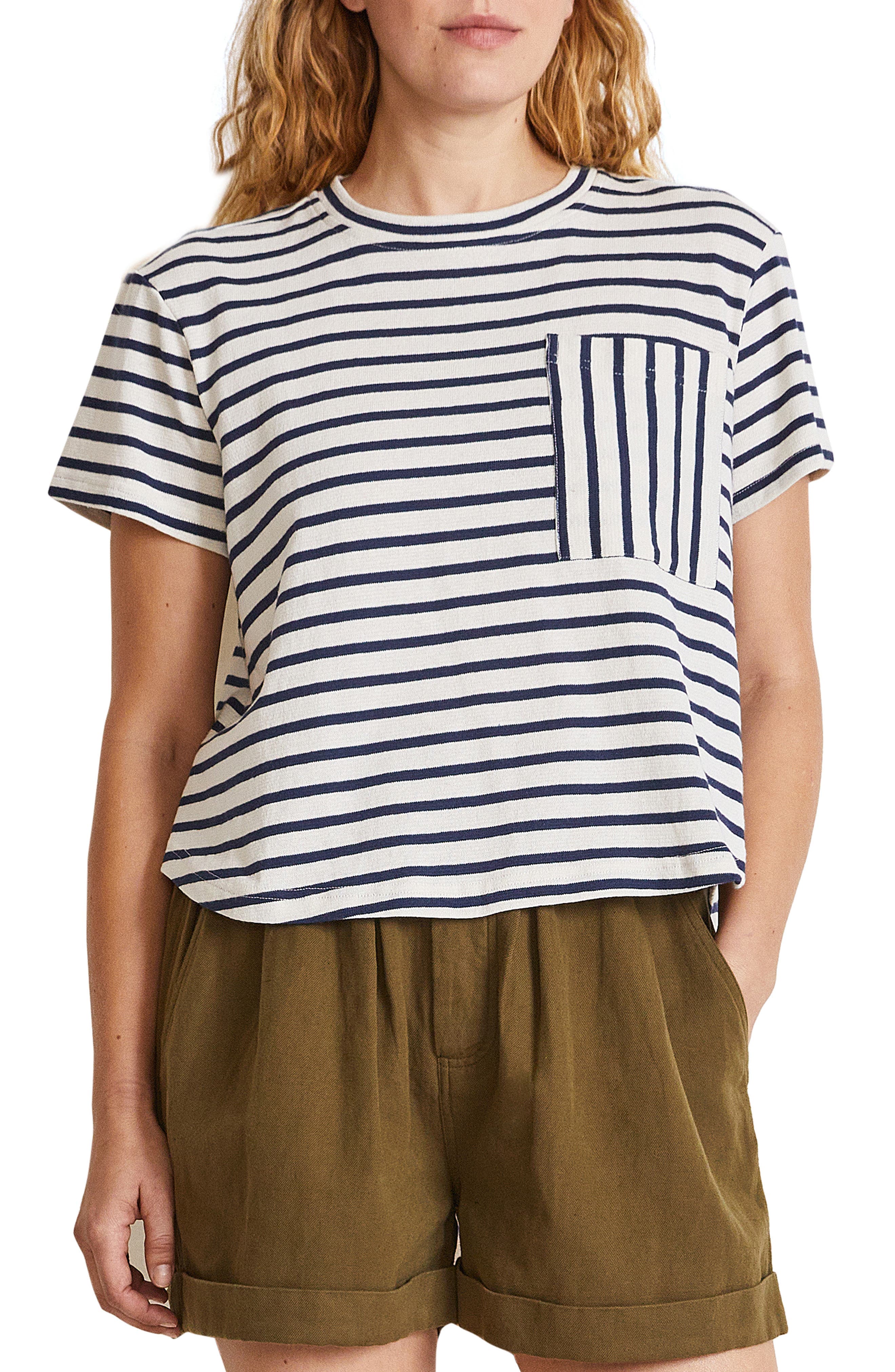 Easy Stripe Pocket T-Shirt - Image 1