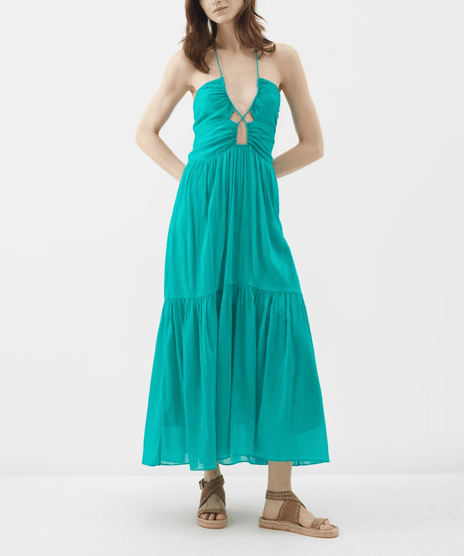Birona Halterneck Cotton-Blend Dress - Image 1