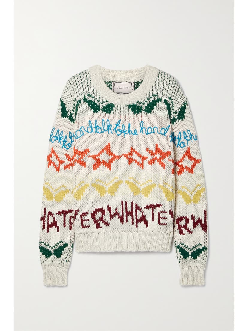 Whatever Alpaca-Blend Jacquard Sweater - Image 1