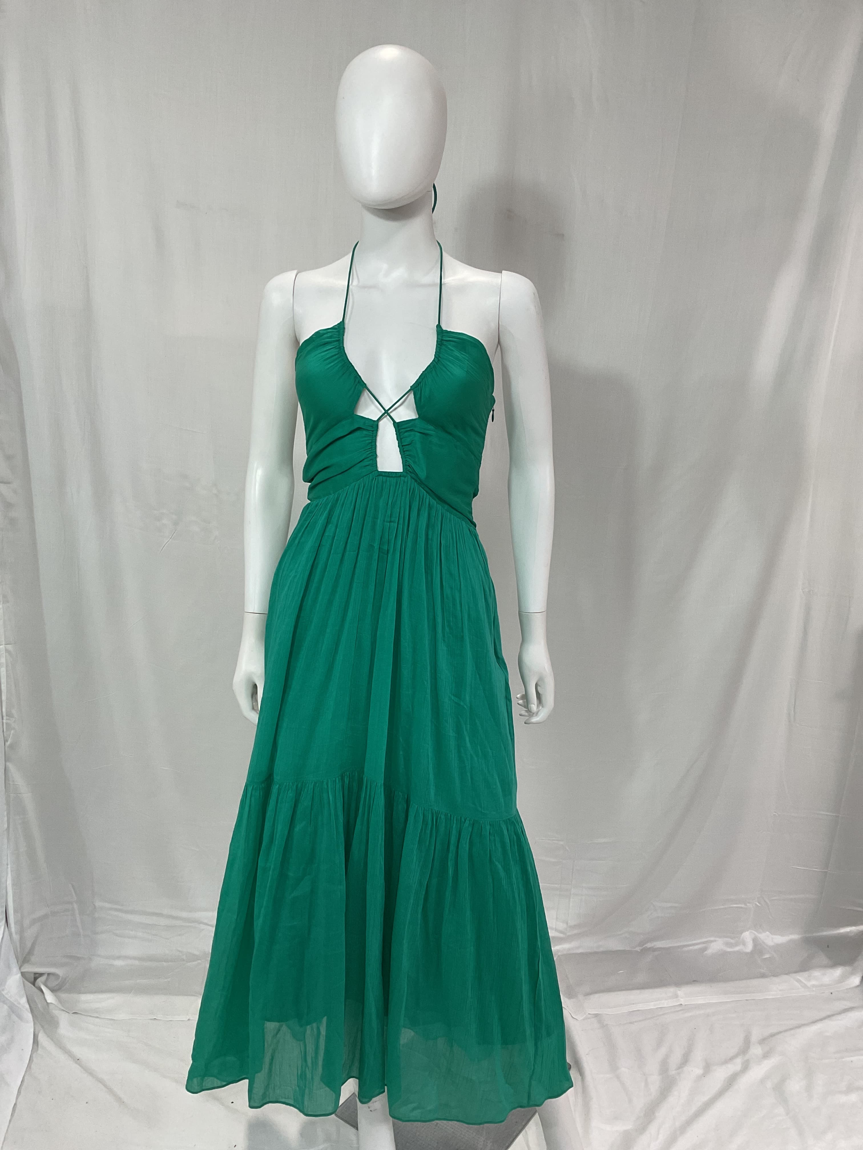 Birona Halterneck Cotton-Blend Dress - Image 3
