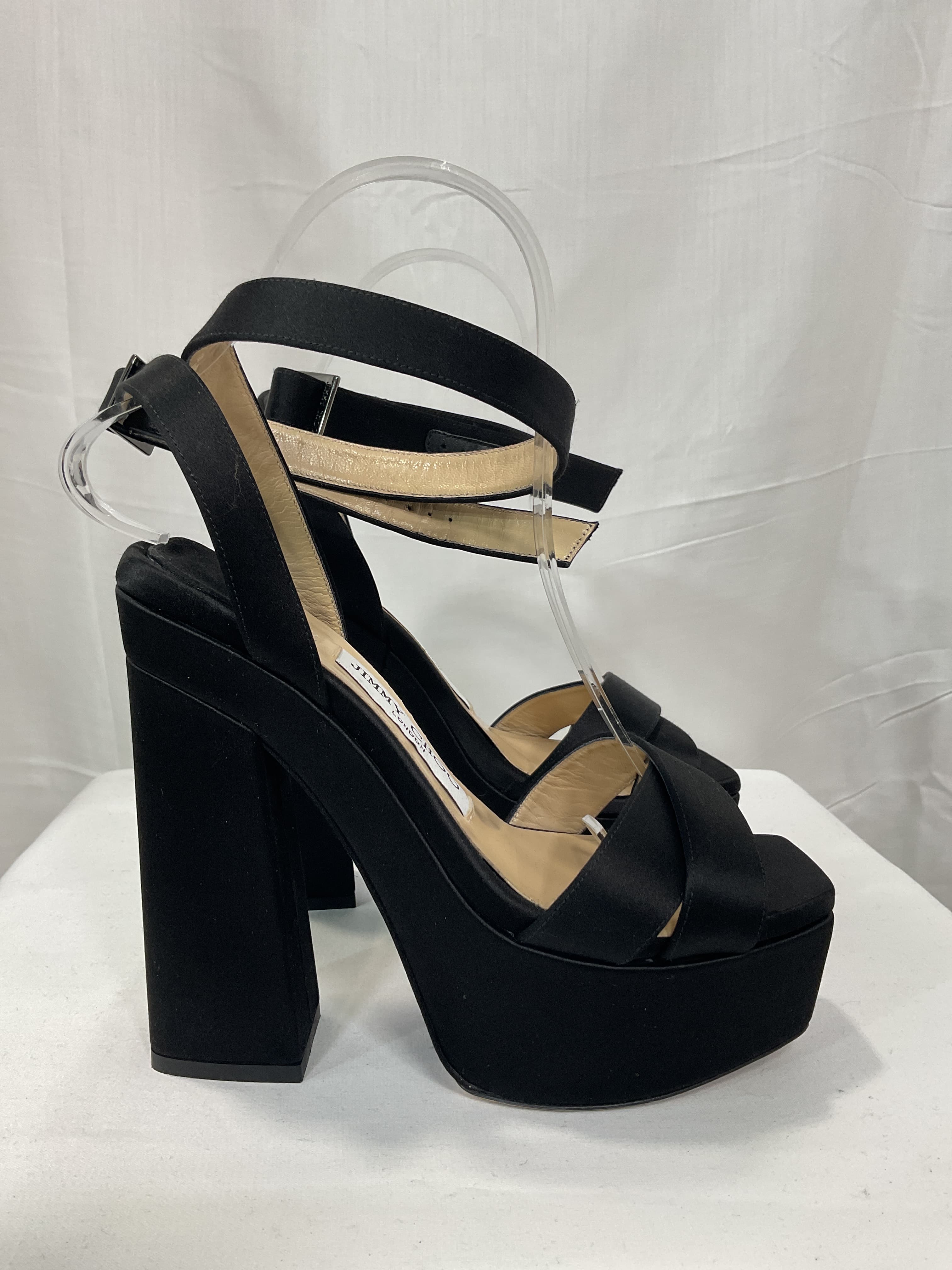 Gaia Satin Platform Sandals - Image 3