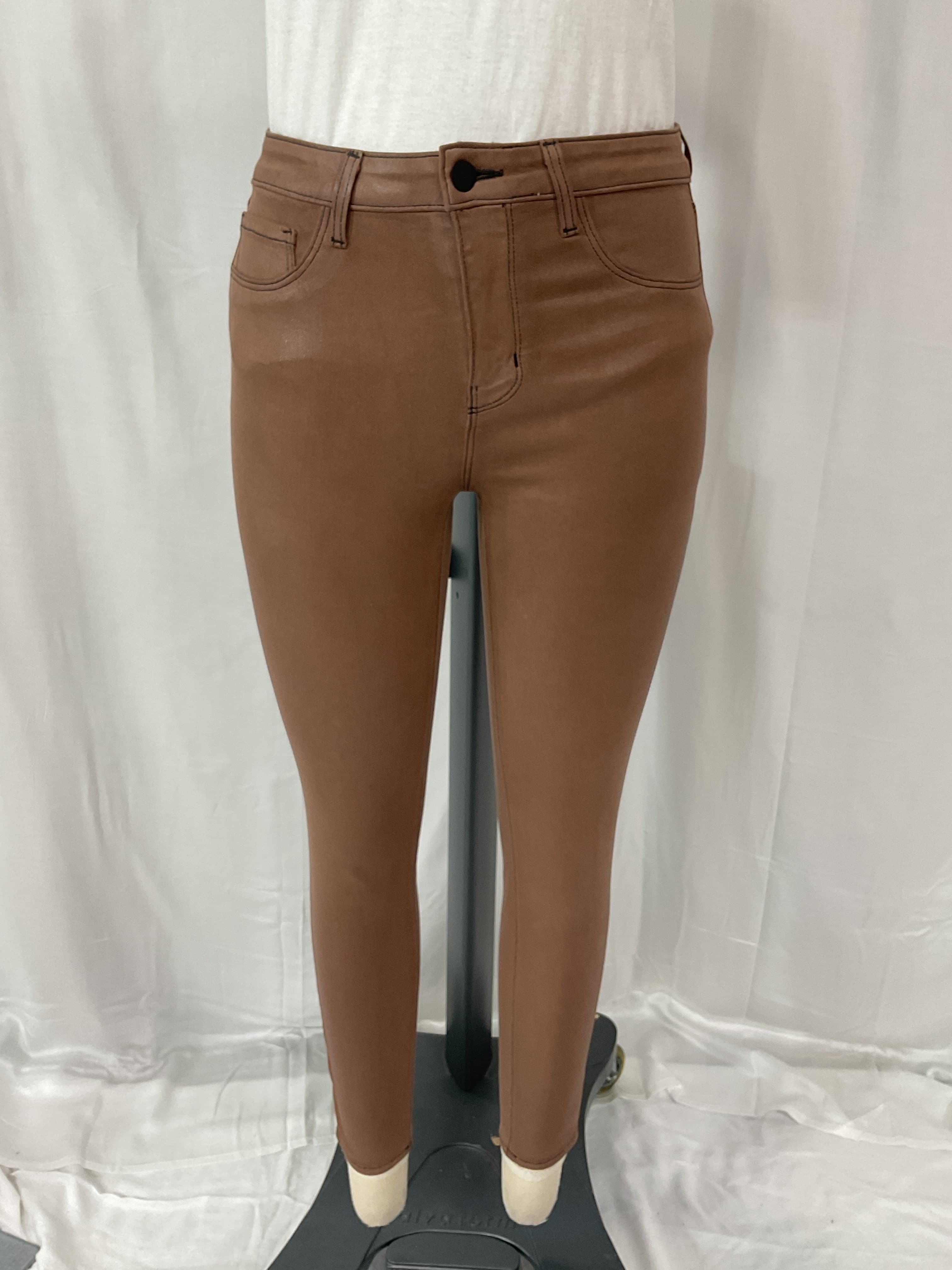Margot Metallic Coated Crop Skinny Jeans - Image 3