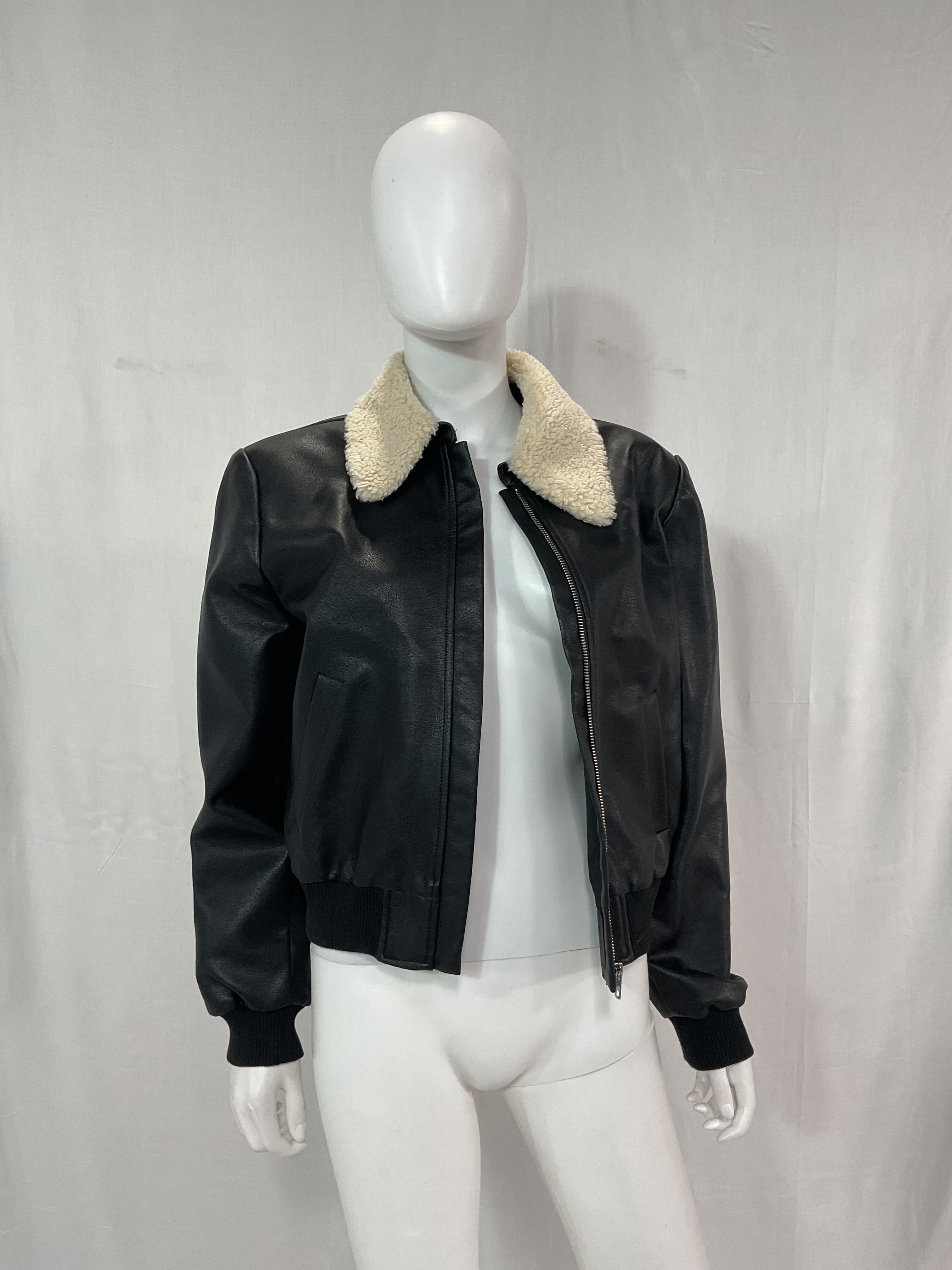 Trudy Faux Leather Jacket In Black - Image 4