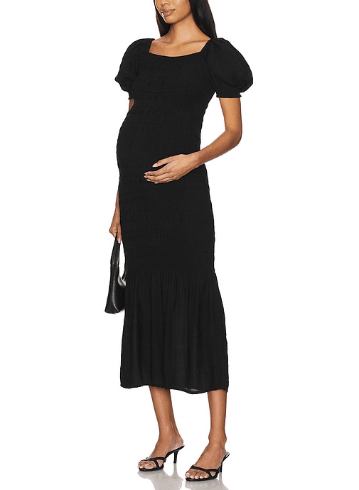 Shirred Puff Sleeve Dress - Image 1