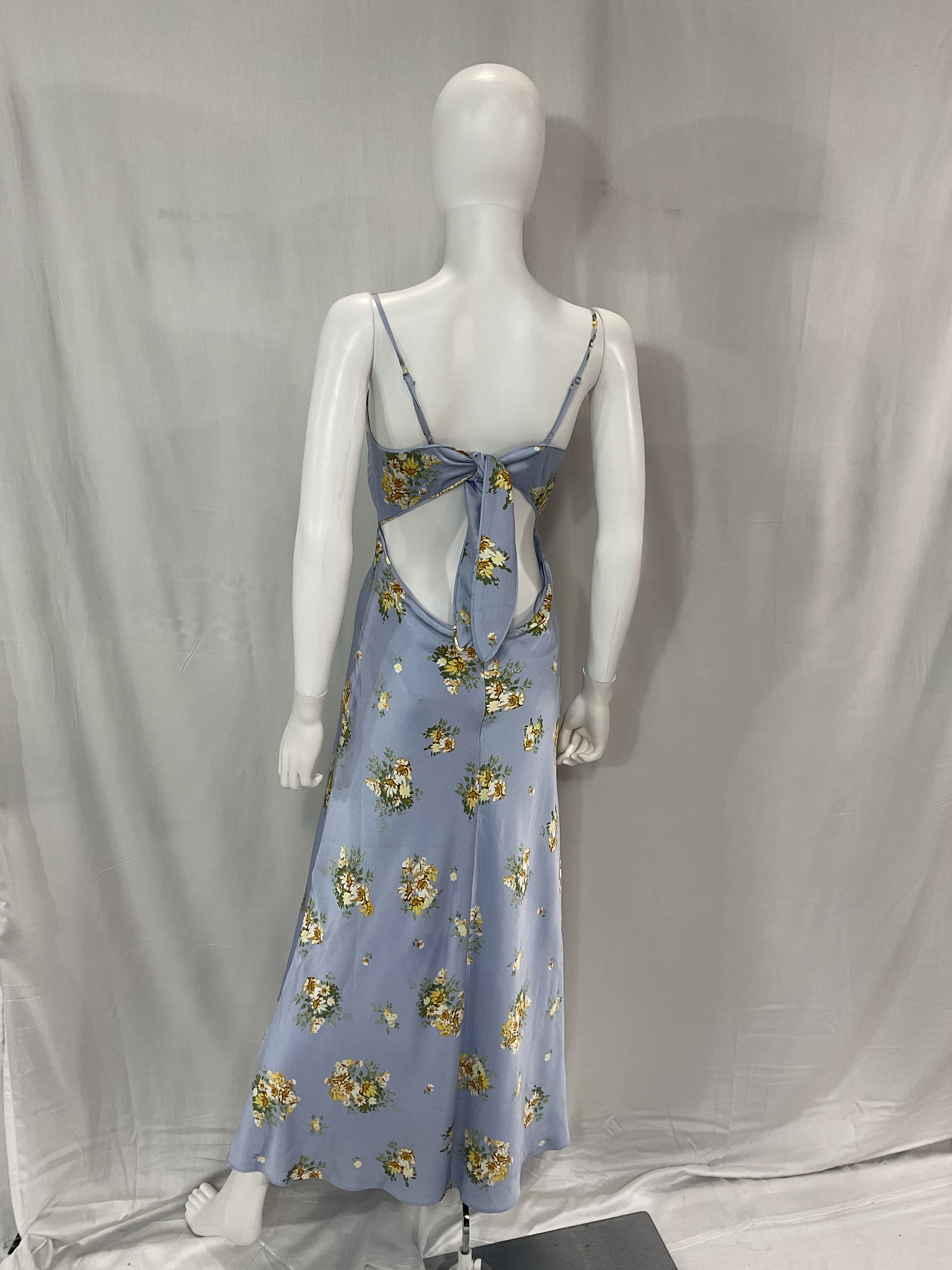 Malinda Slip Dress In Baby Blue Floral - Image 2