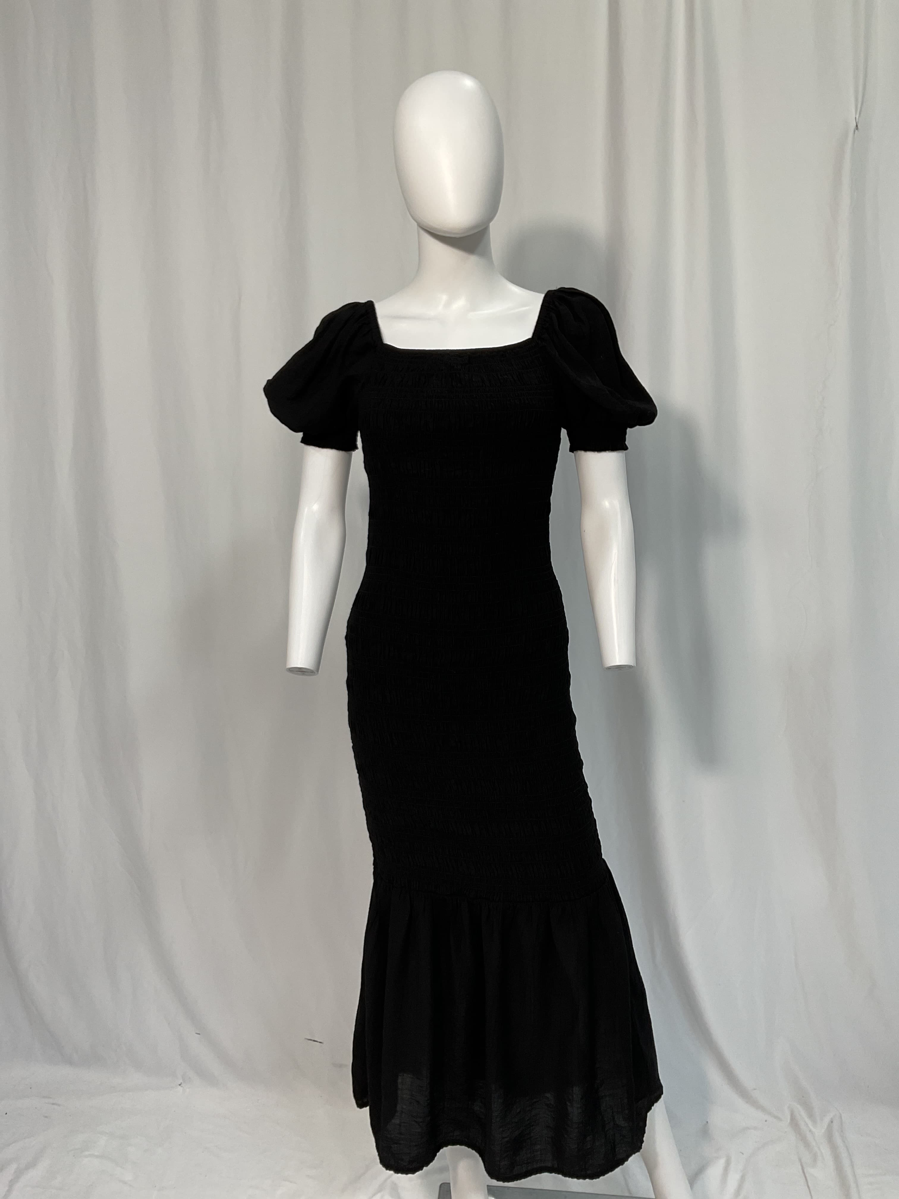 Shirred Puff Sleeve Dress - Image 2