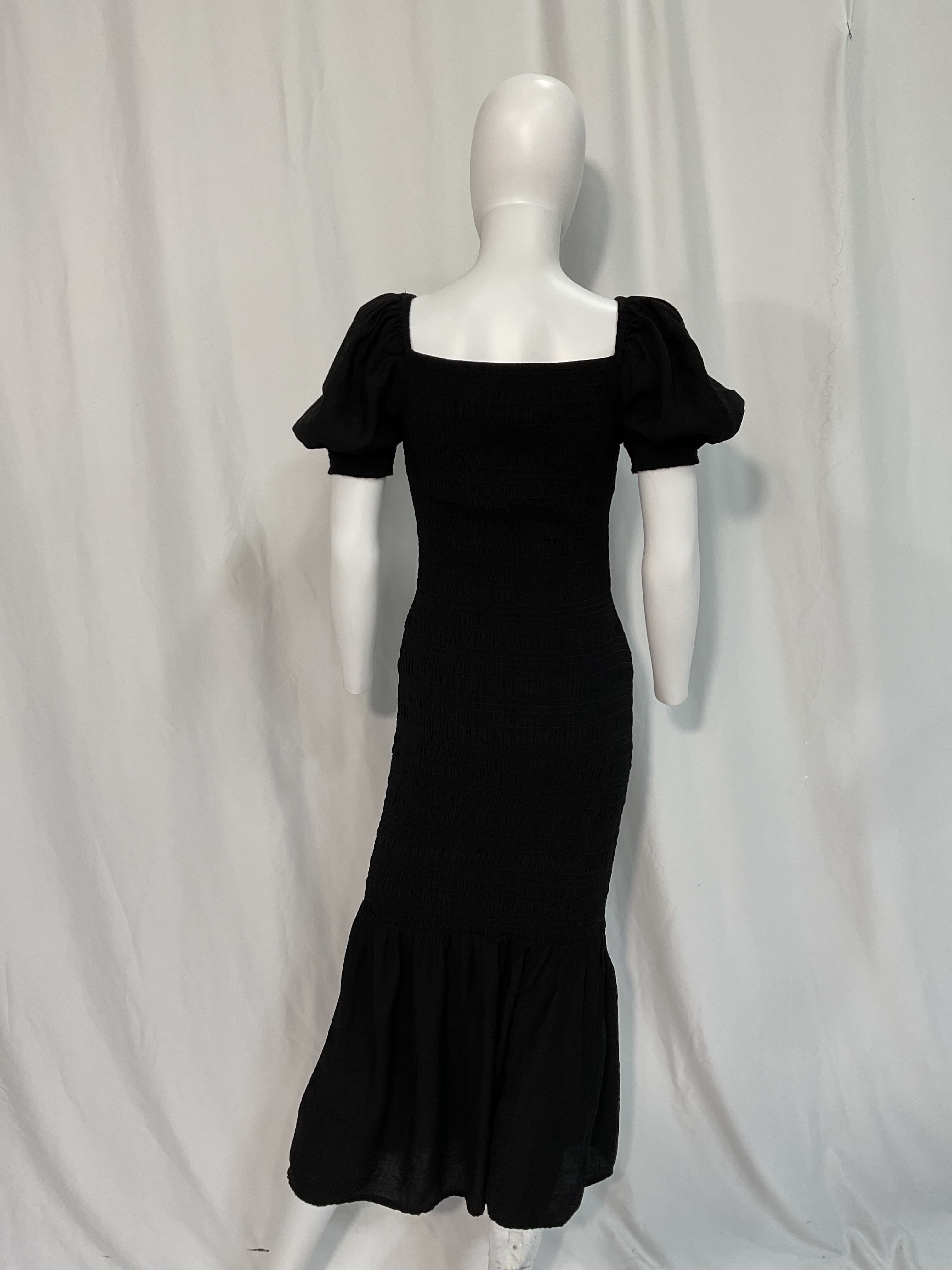 Shirred Puff Sleeve Dress - Image 4
