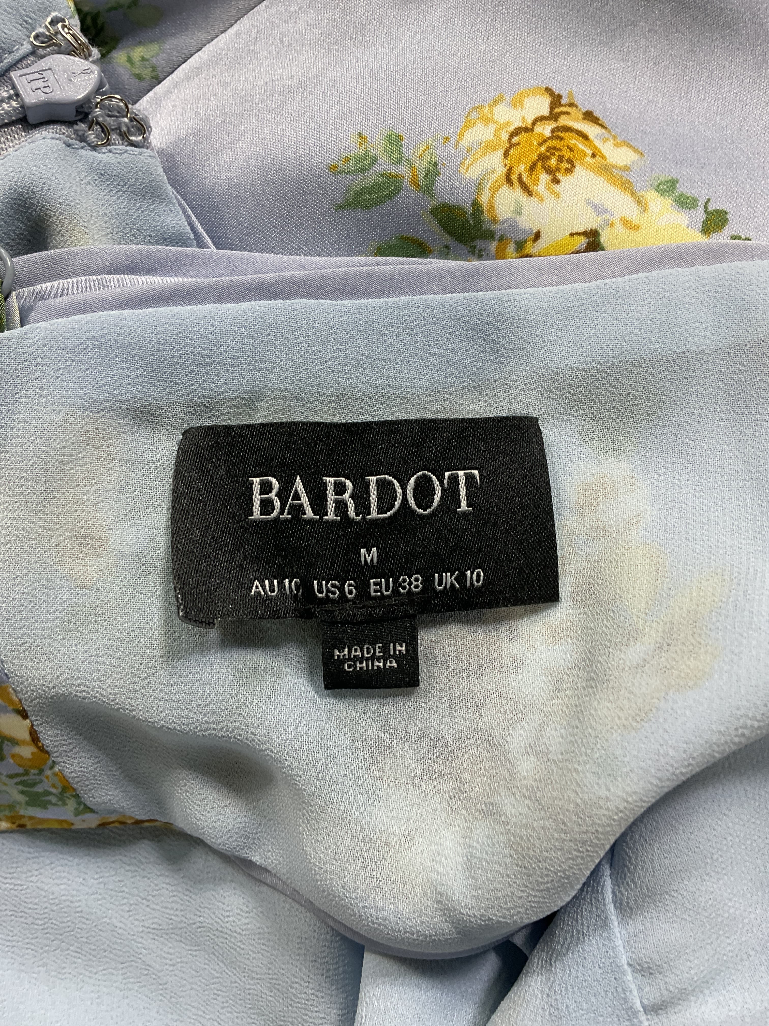 Malinda Slip Dress In Baby Blue Floral - Image 4