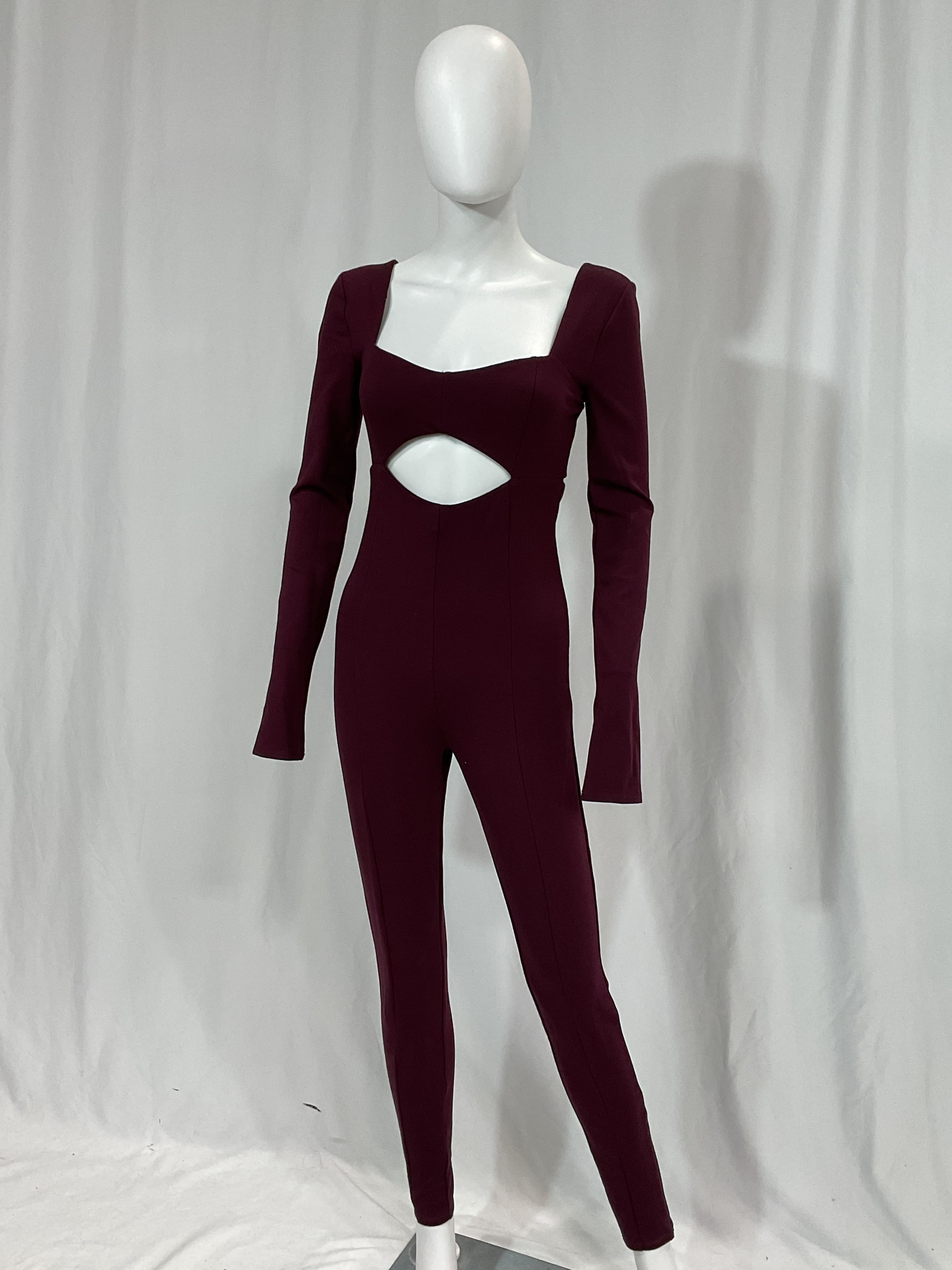 Tanya Jumpsuit In Midnight Burgundy - Image 2