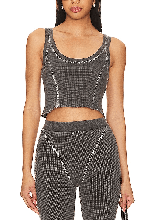 Beau Cropped Tank In Ash - Image 1