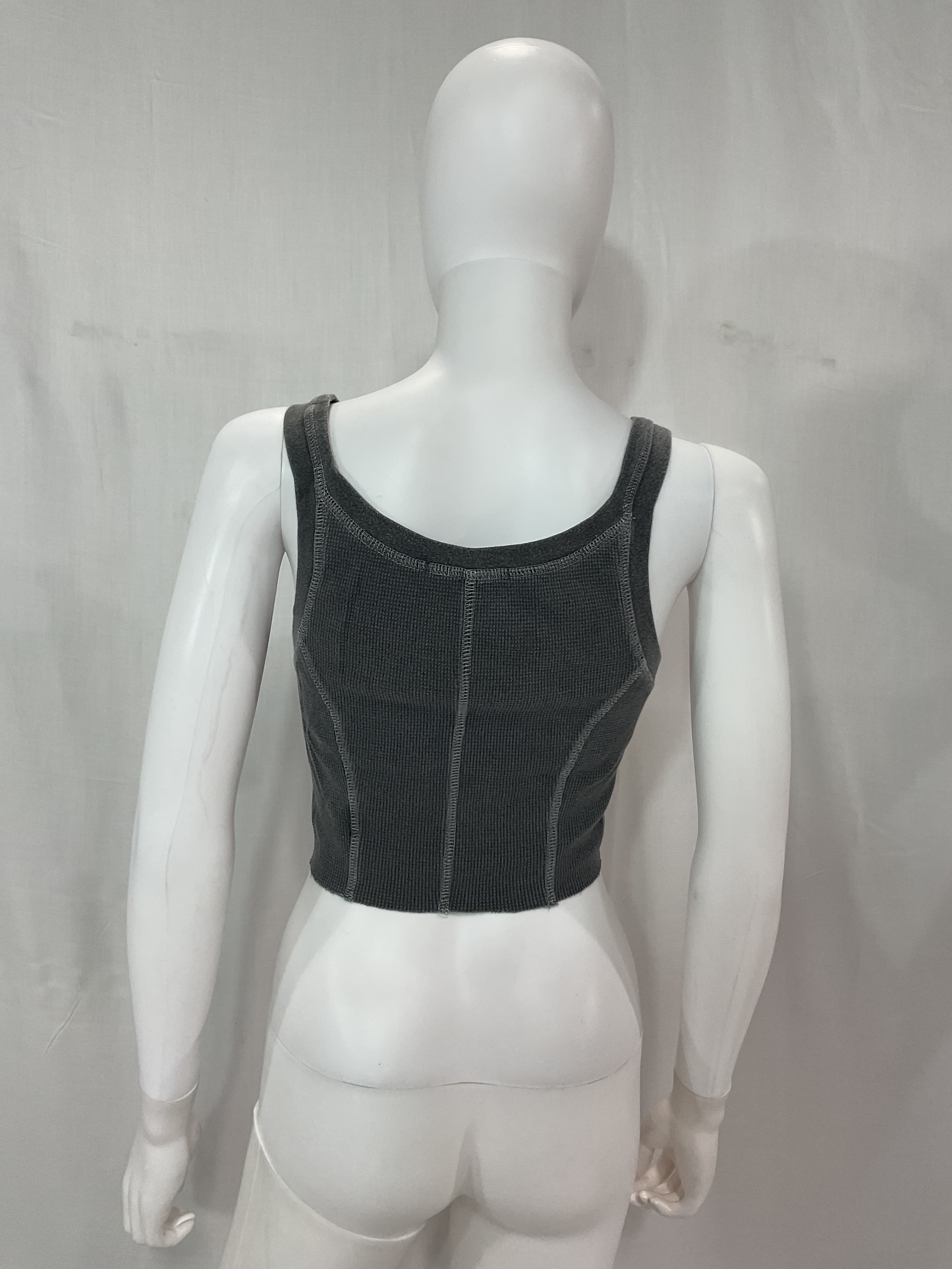 Beau Cropped Tank In Ash - Image 2