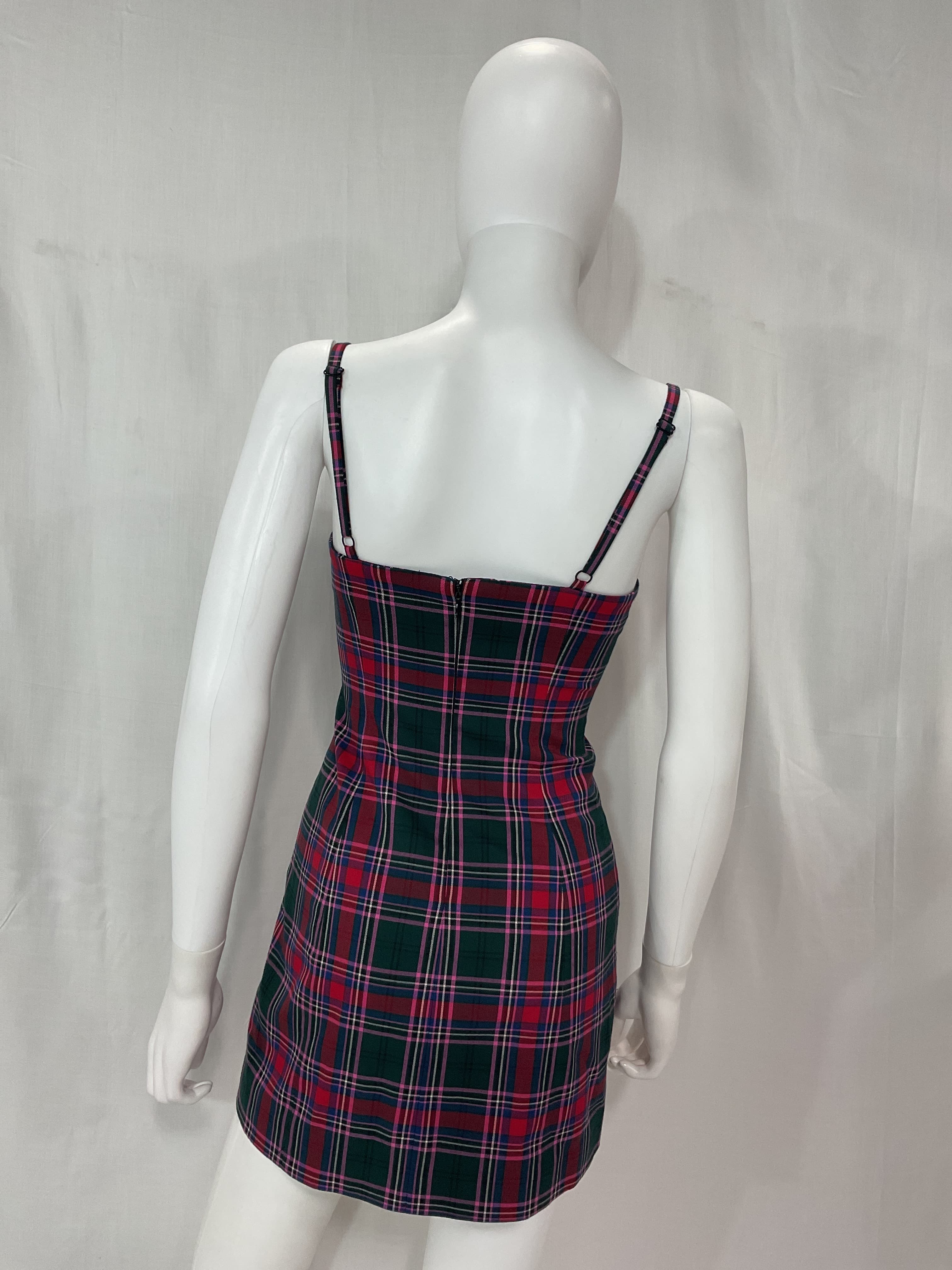 Joi Mini Dress In Pink Multi Plaid - Image 4