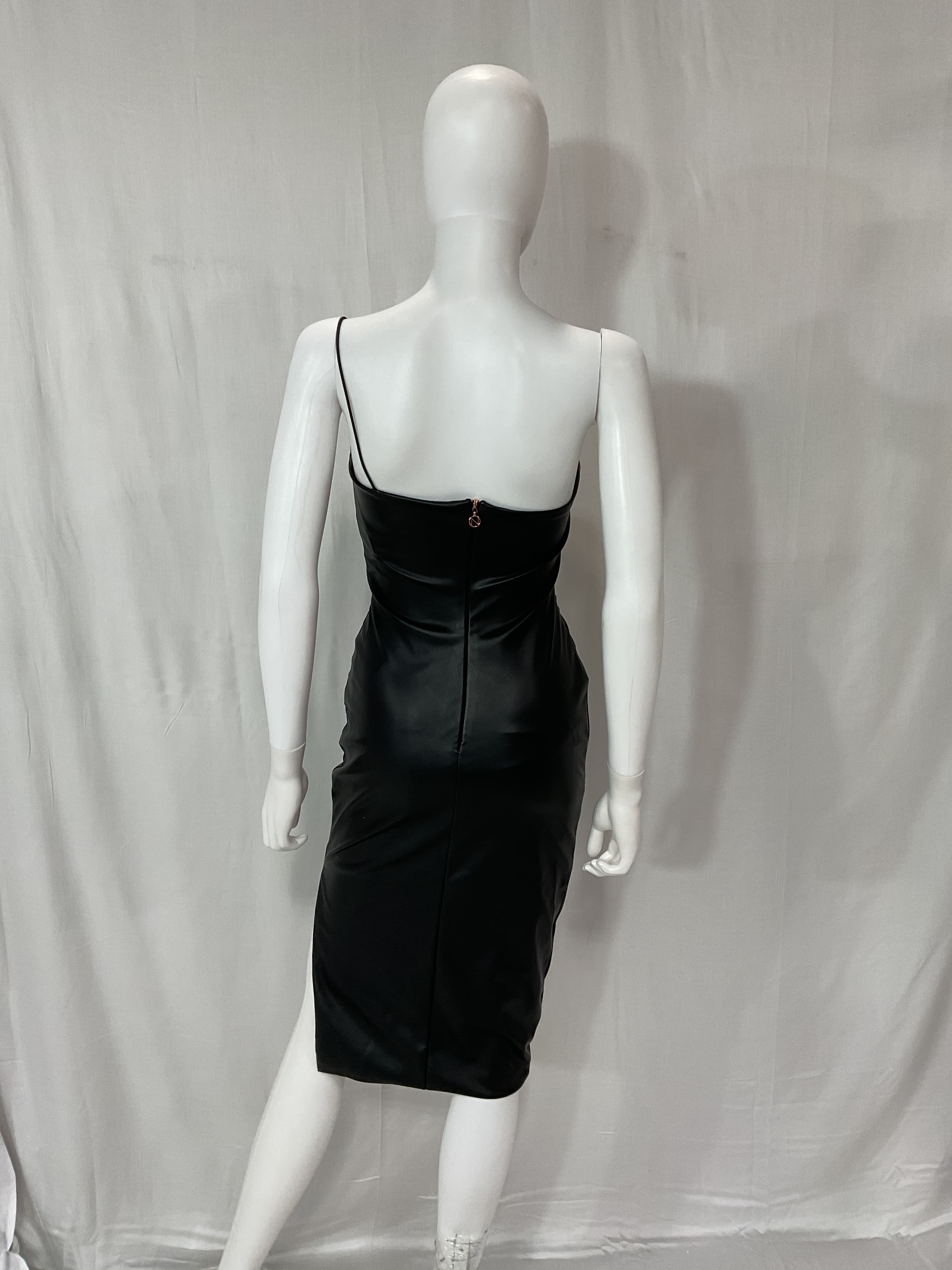 Rhea Faux Leather Midi Dress - Image 3