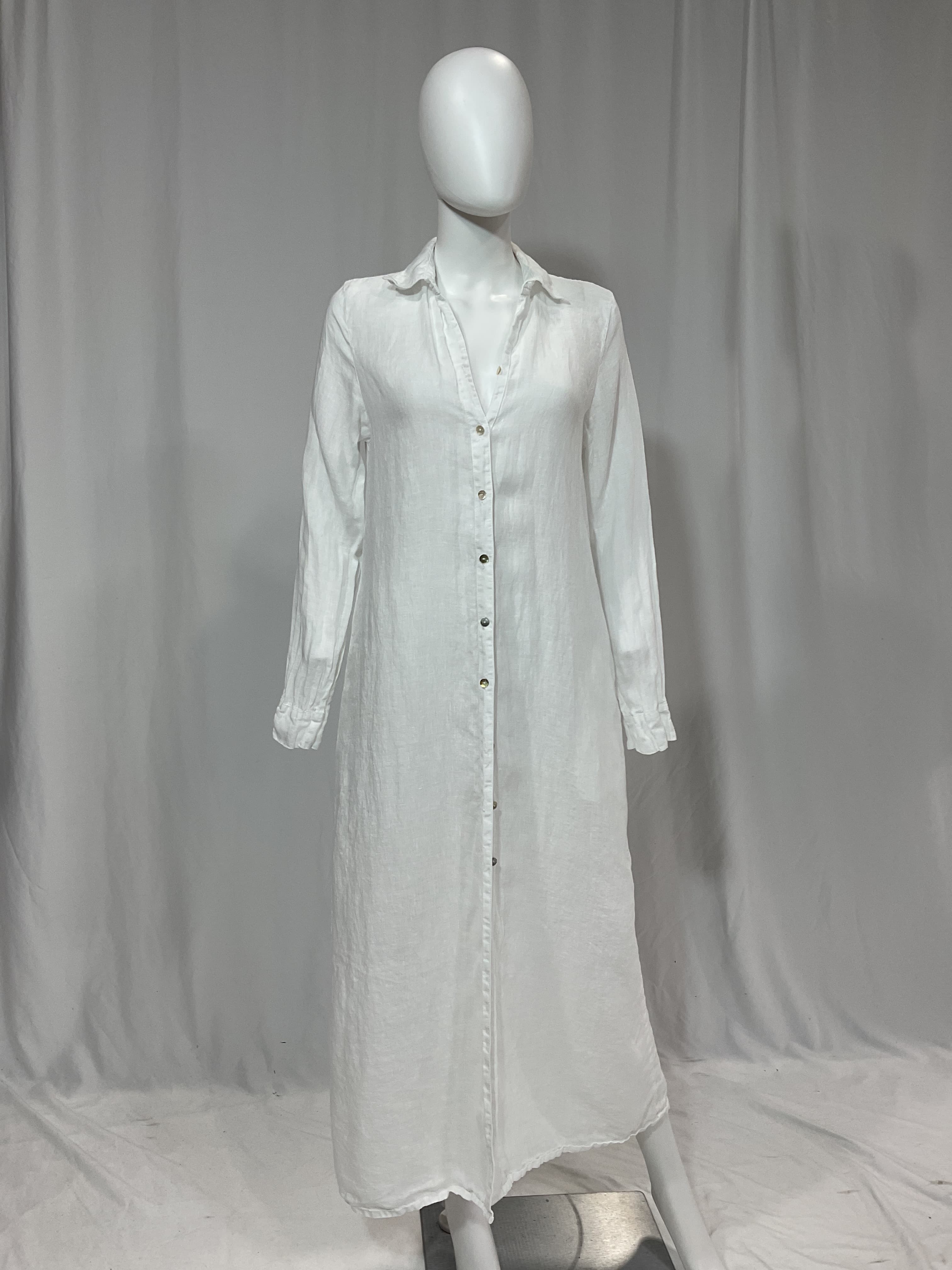 Billie Button Down Dress In Water Lily - Image 2