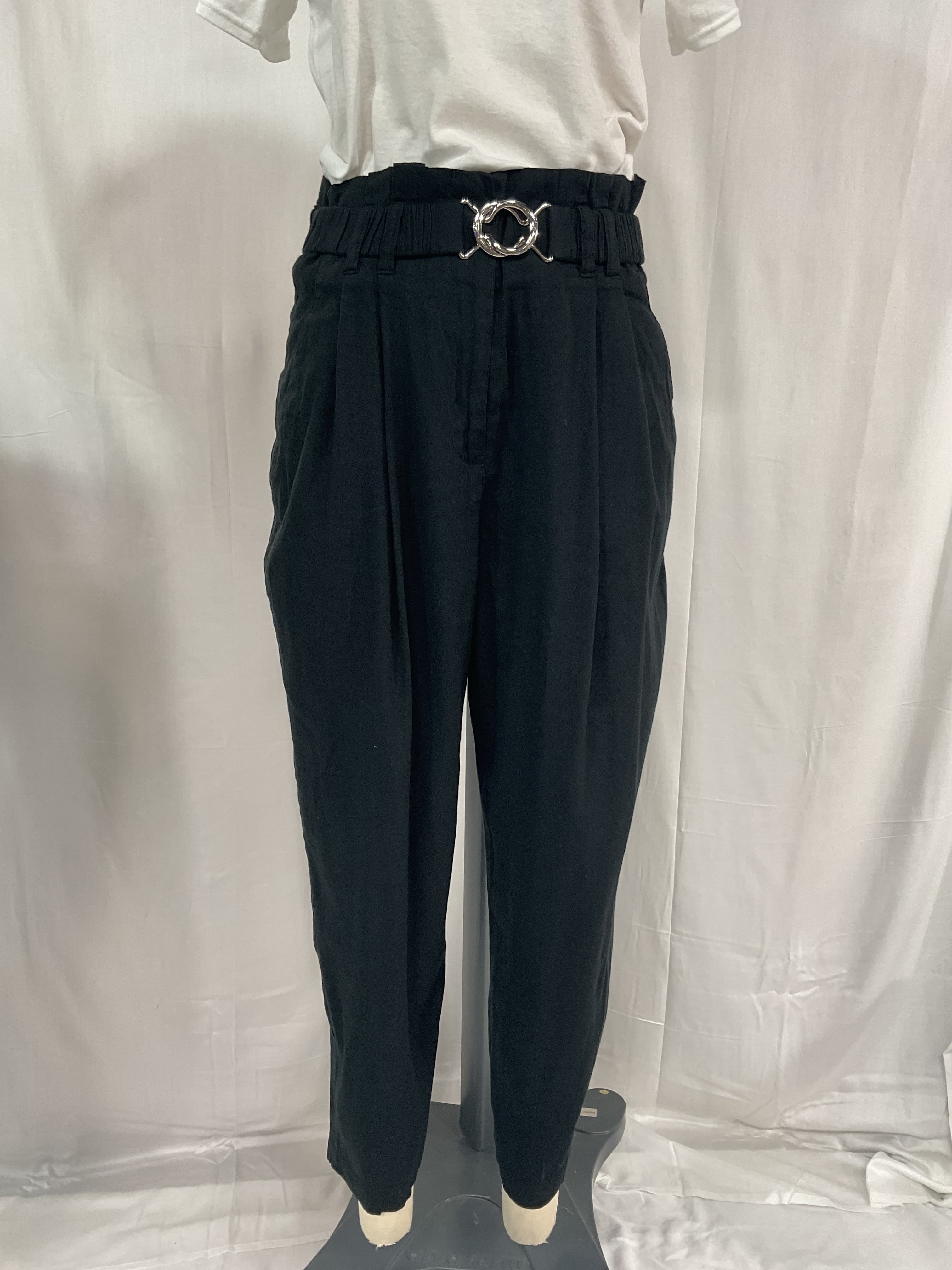 Atto Belted Paperbag Pants - Image 3
