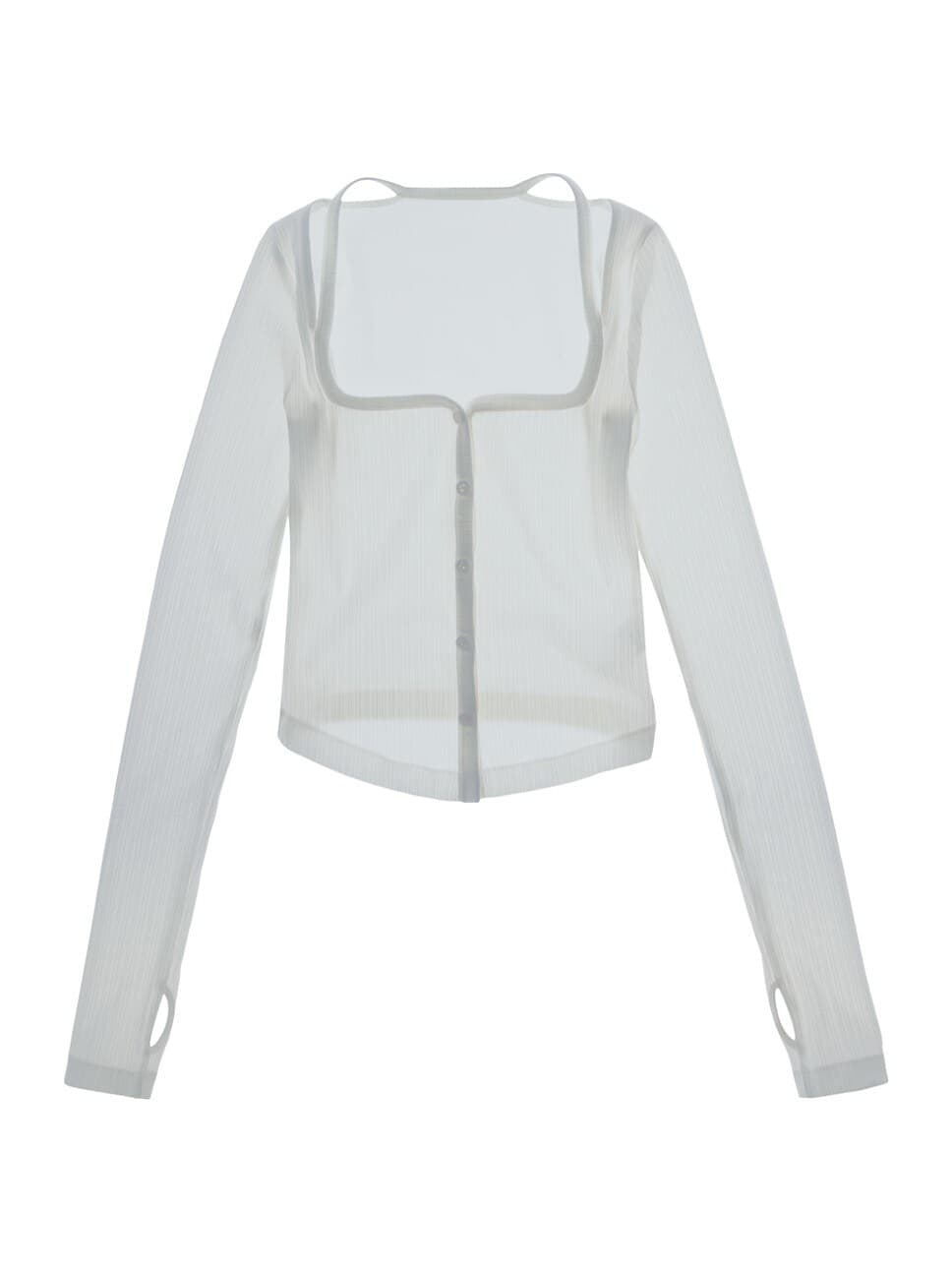 Square Neck Cardigan - Image 1