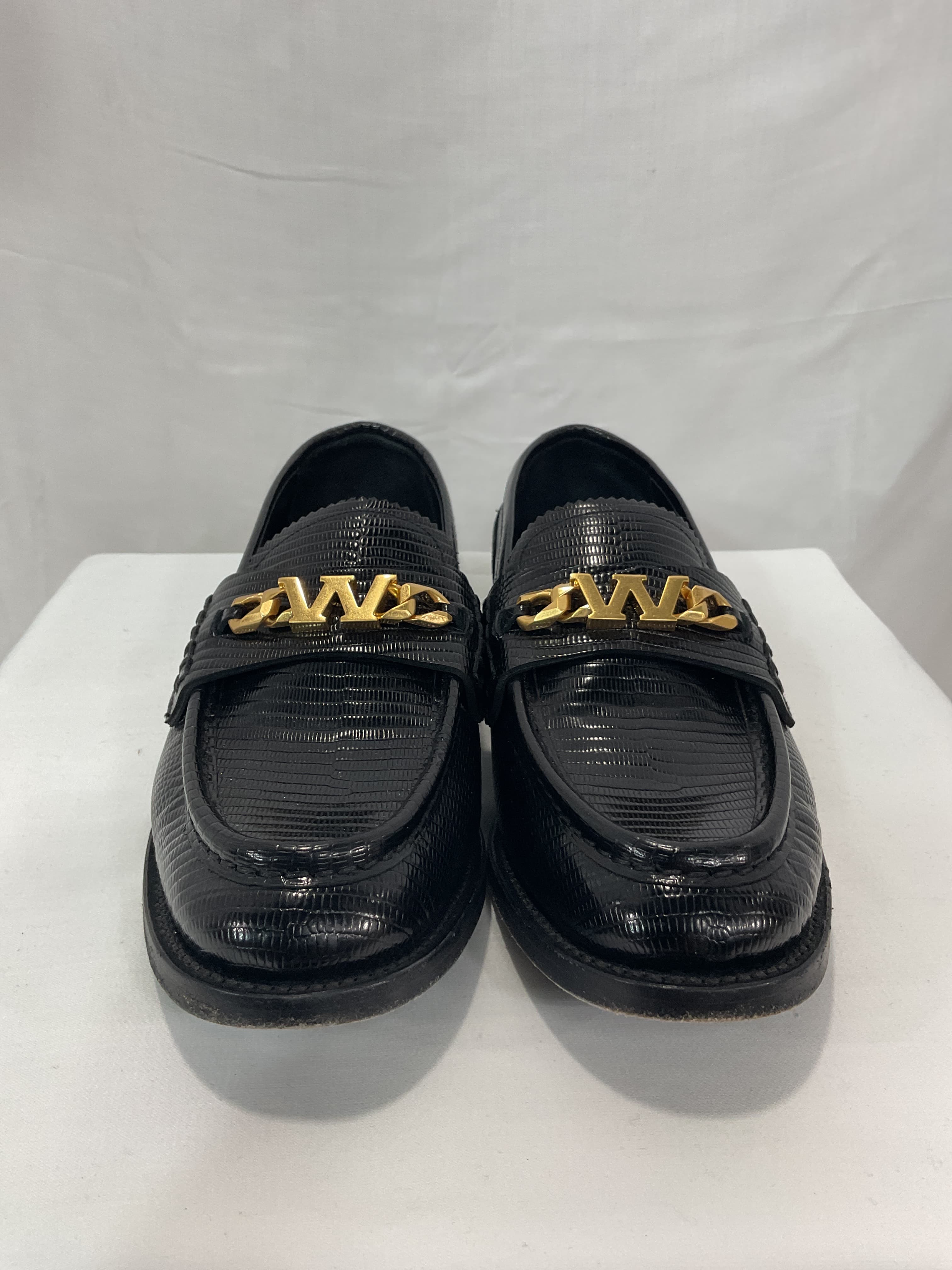 Carter Croc-Embossed Leather Loafers - Image 2