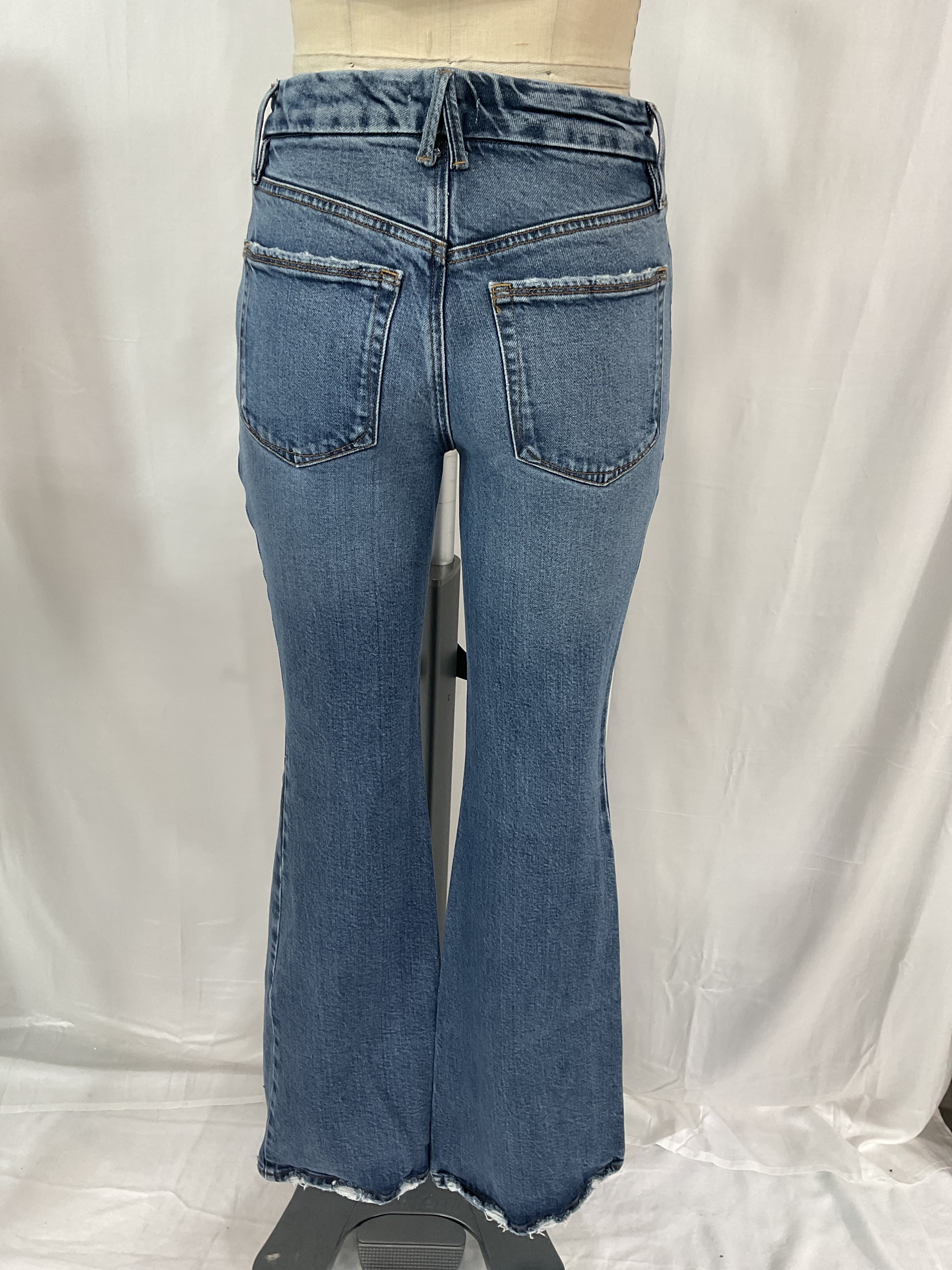 Good Legs Flare Deep V Yoke Jeans - Image 3