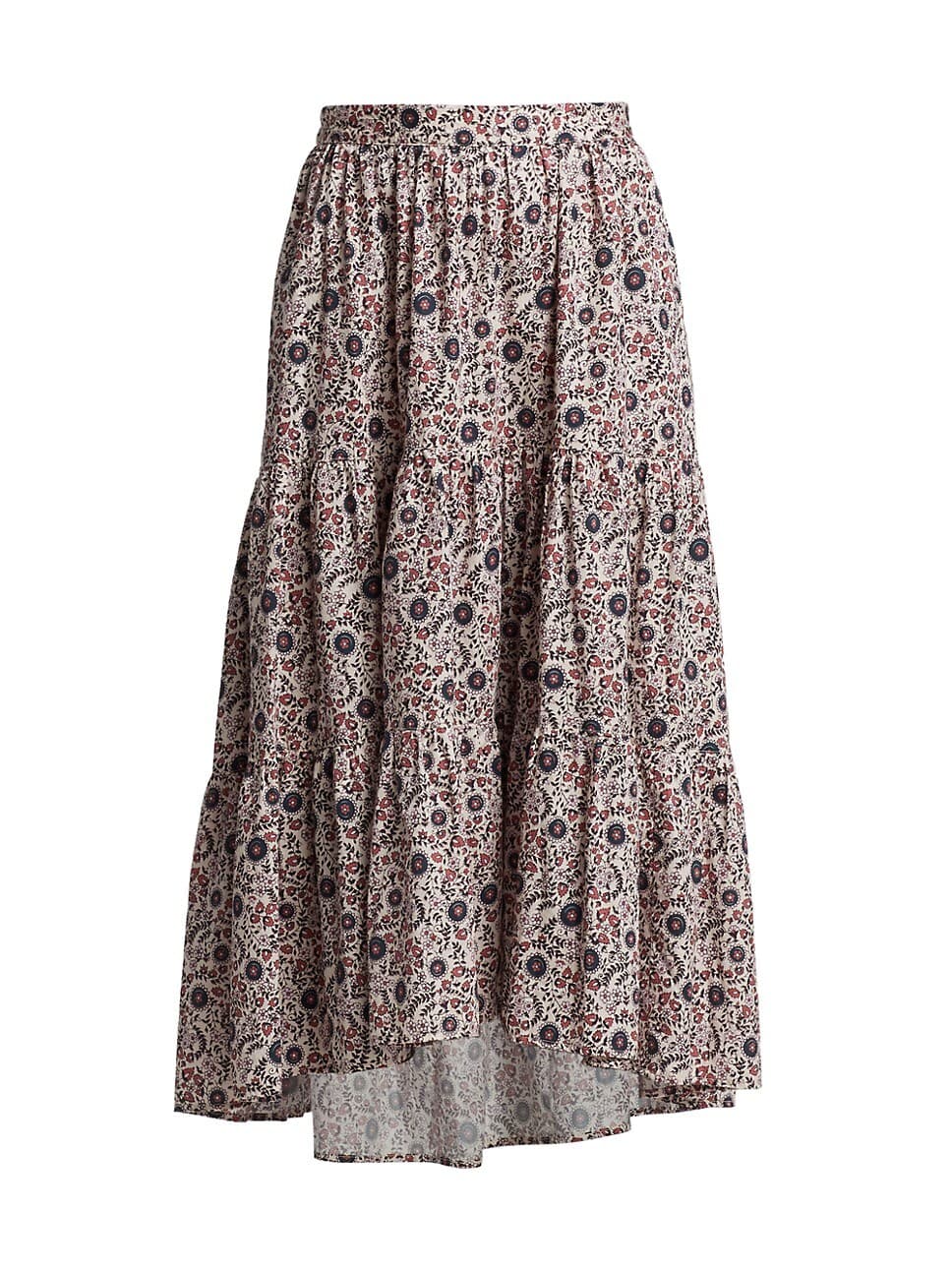 Iris Floral Tiered Maxi Skirt - Image 1