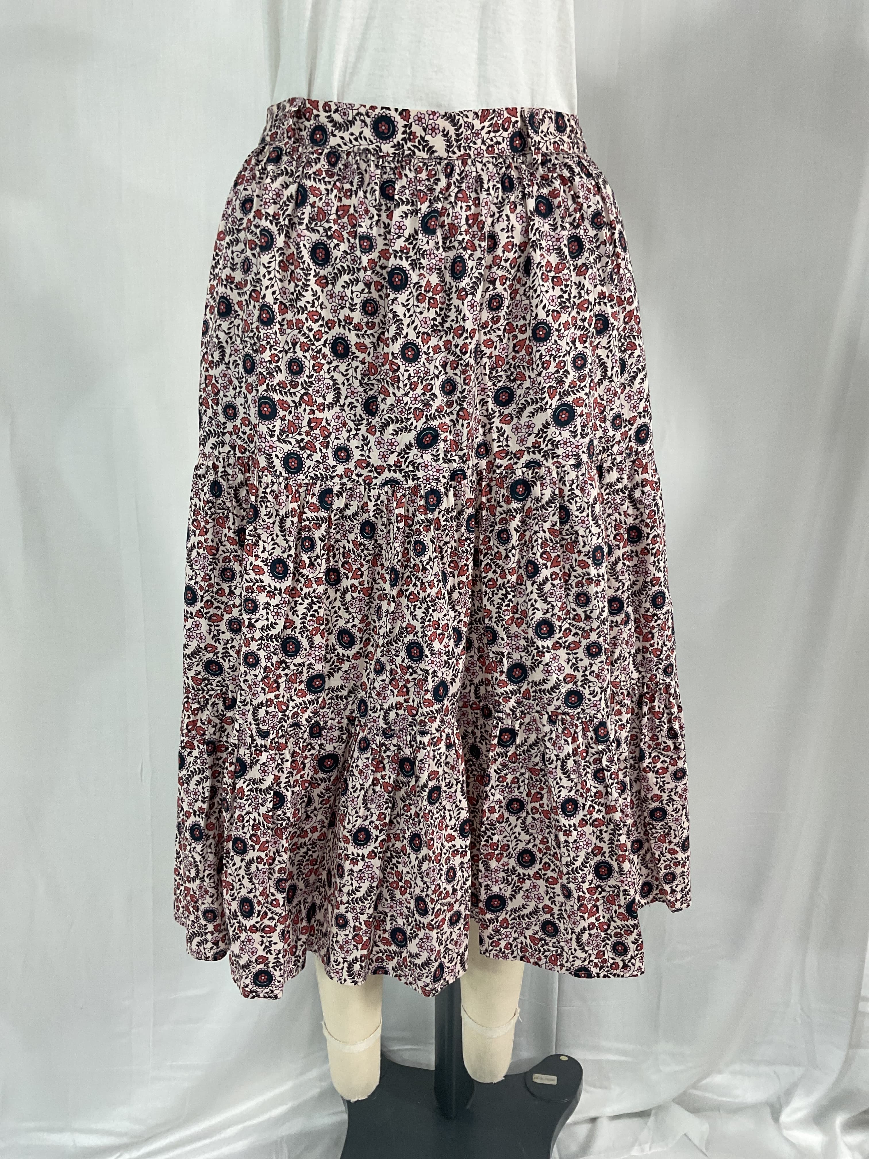 Iris Floral Tiered Maxi Skirt - Image 3