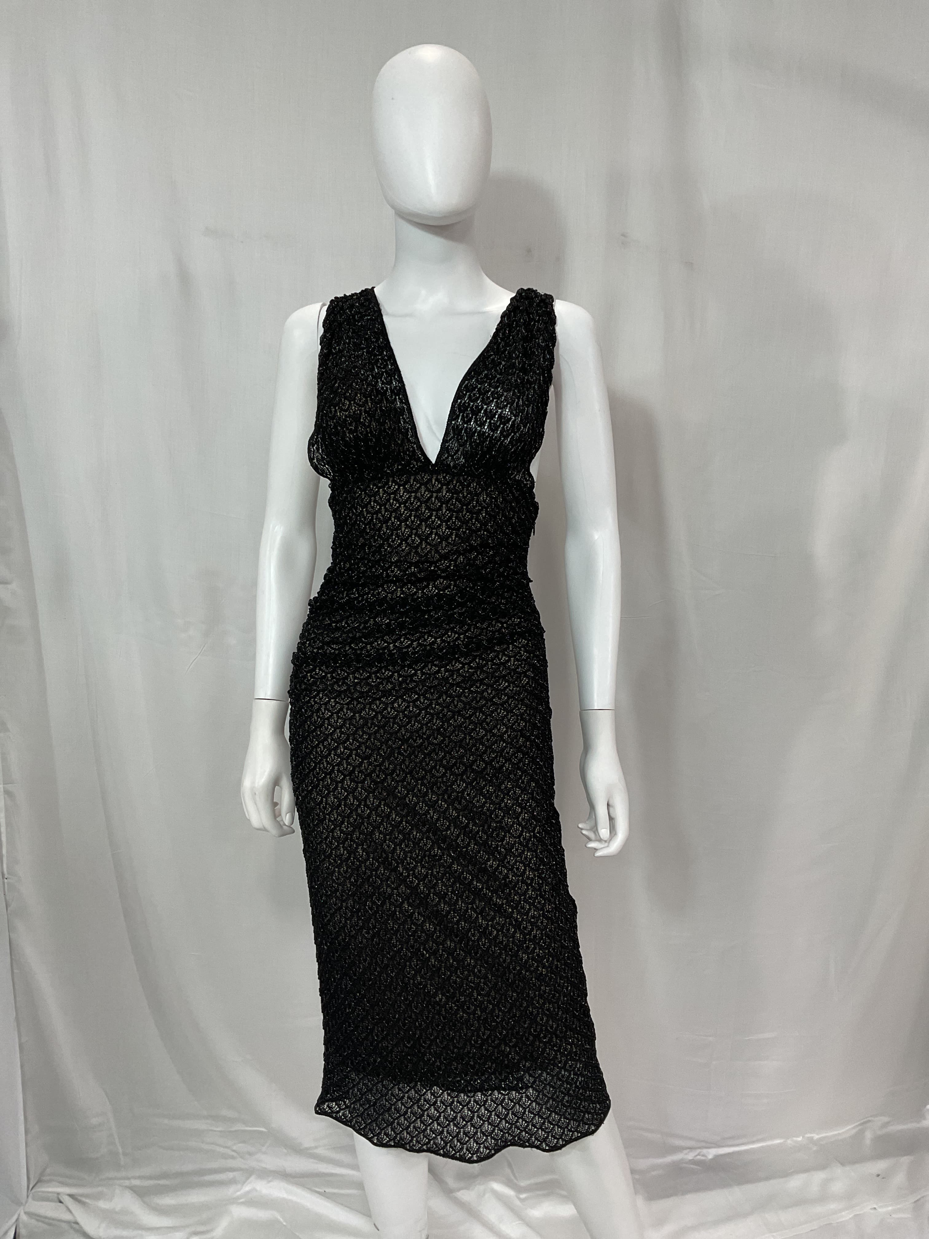 Plunge Neckline Long Dress - Image 3