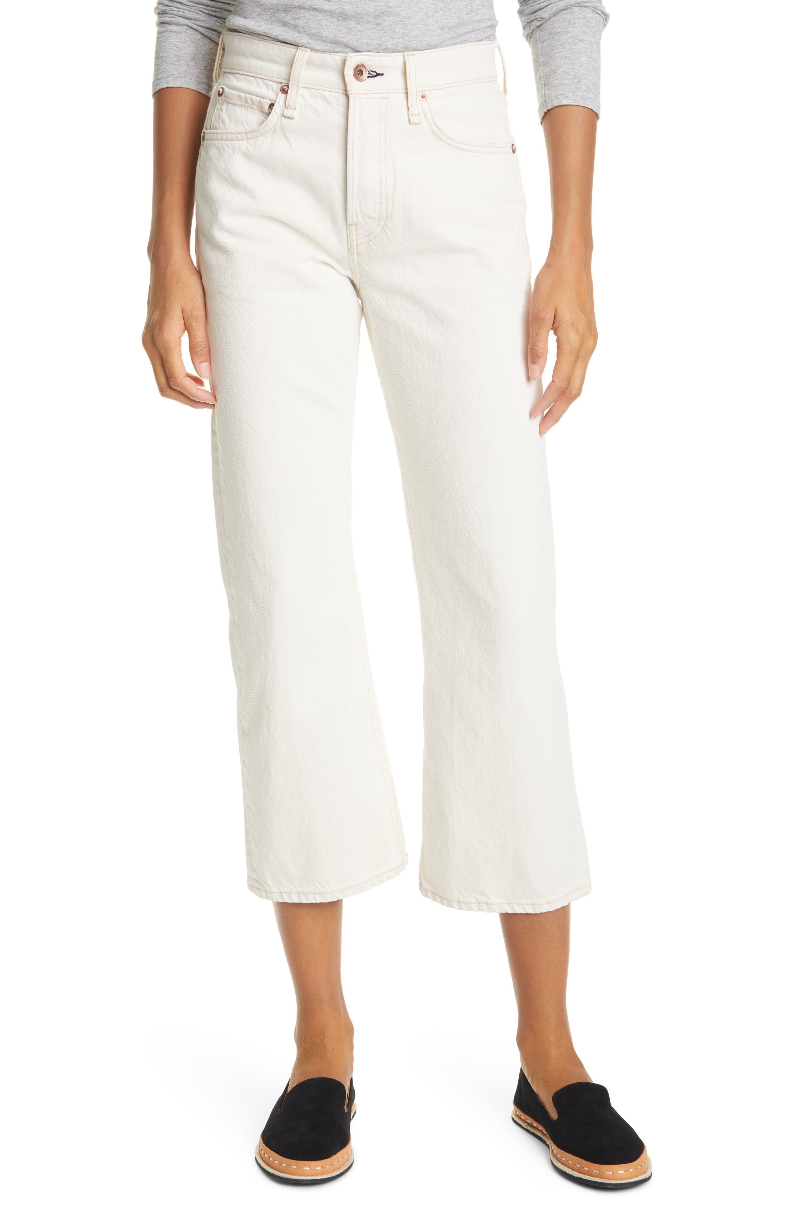 Maya High Waist Crop Flare Jeans - Image 1