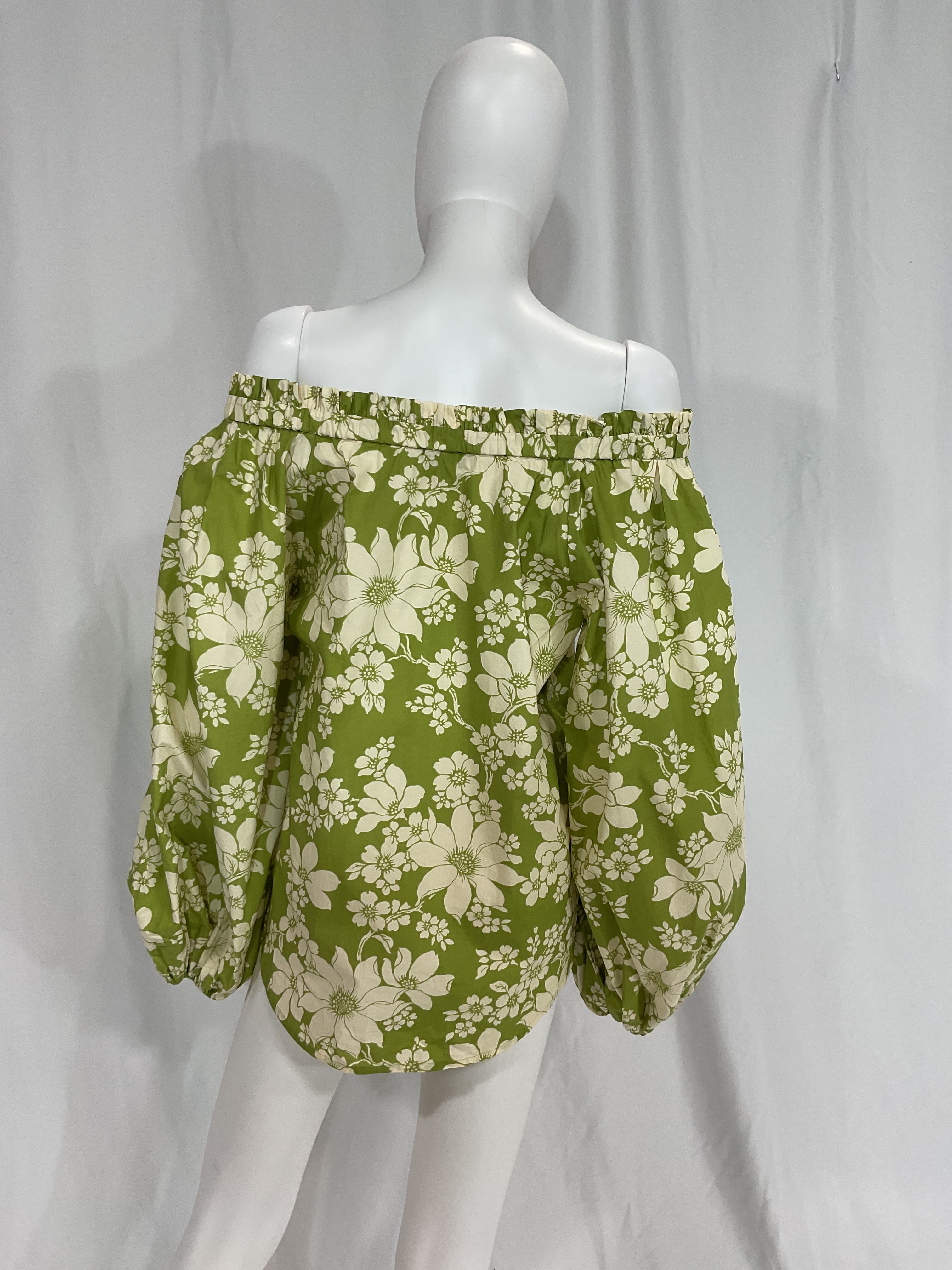 Leisa Floral Off The Shoulder Organic Cotton Blouse - Image 3