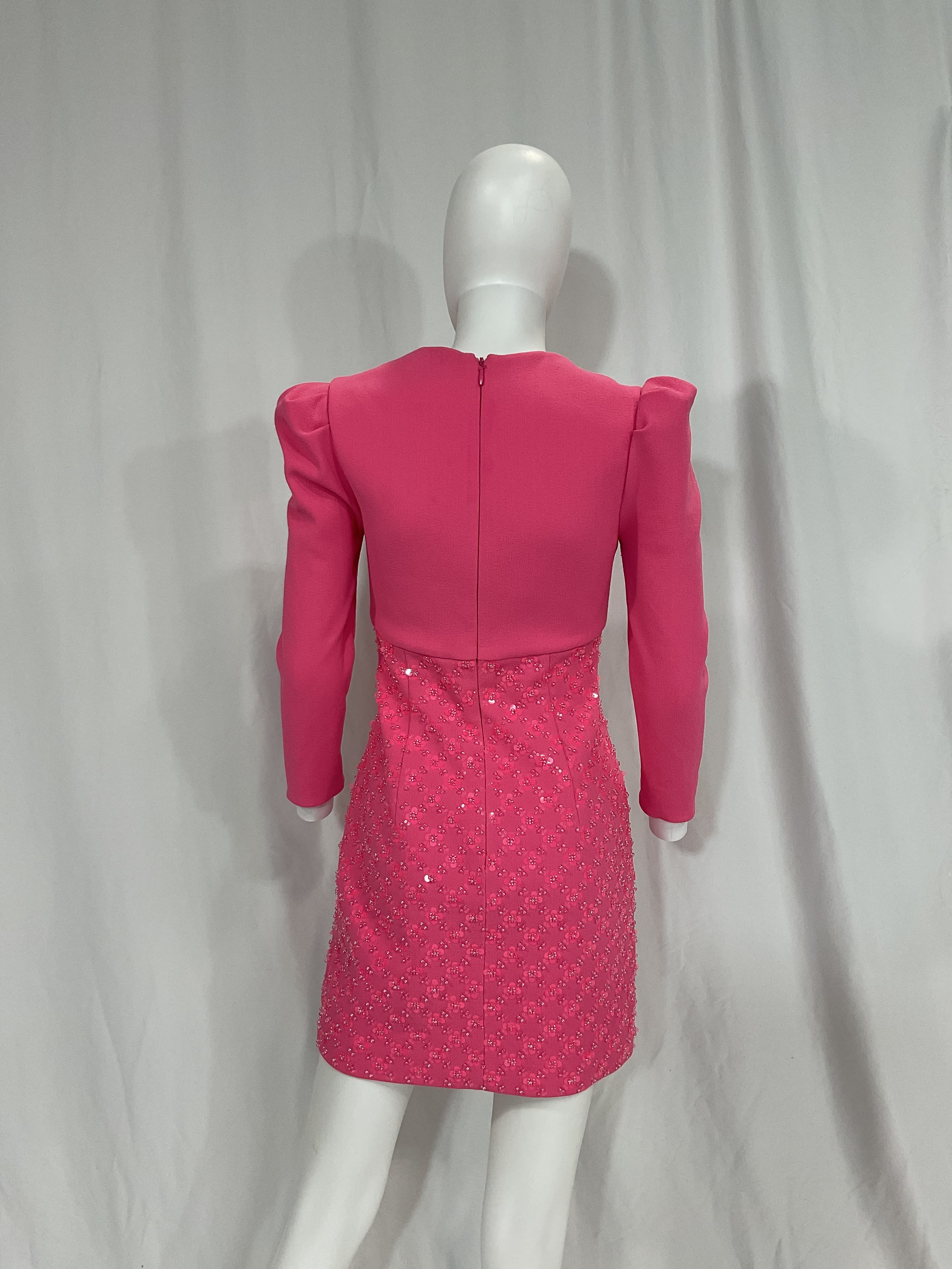 Marie Sequin Detail Long Sleeve Dress - Image 2