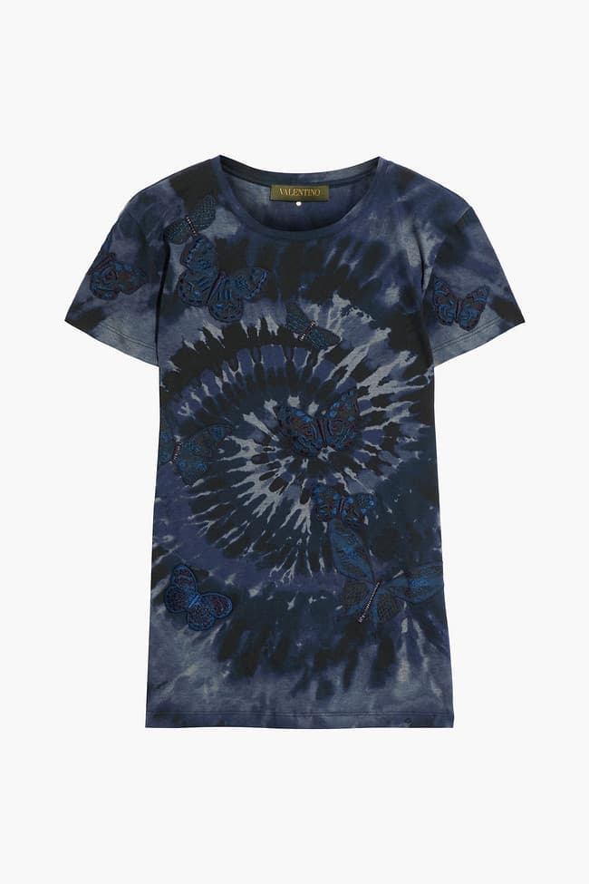 Appliqud Tie-Dyed Cotton-Jersey T-Shirt - Image 1