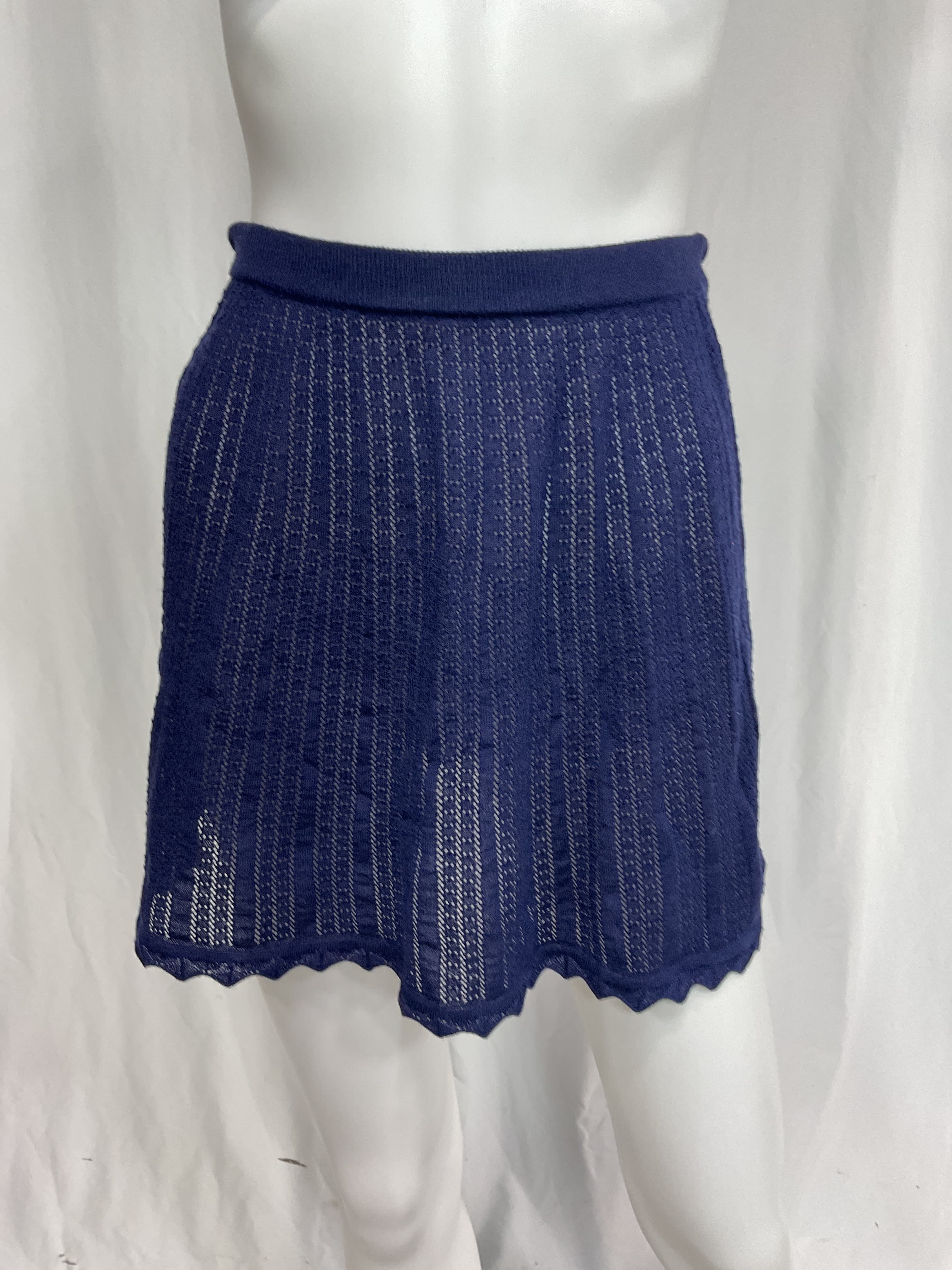 Mini Skirt In Navy Blue - Image 2
