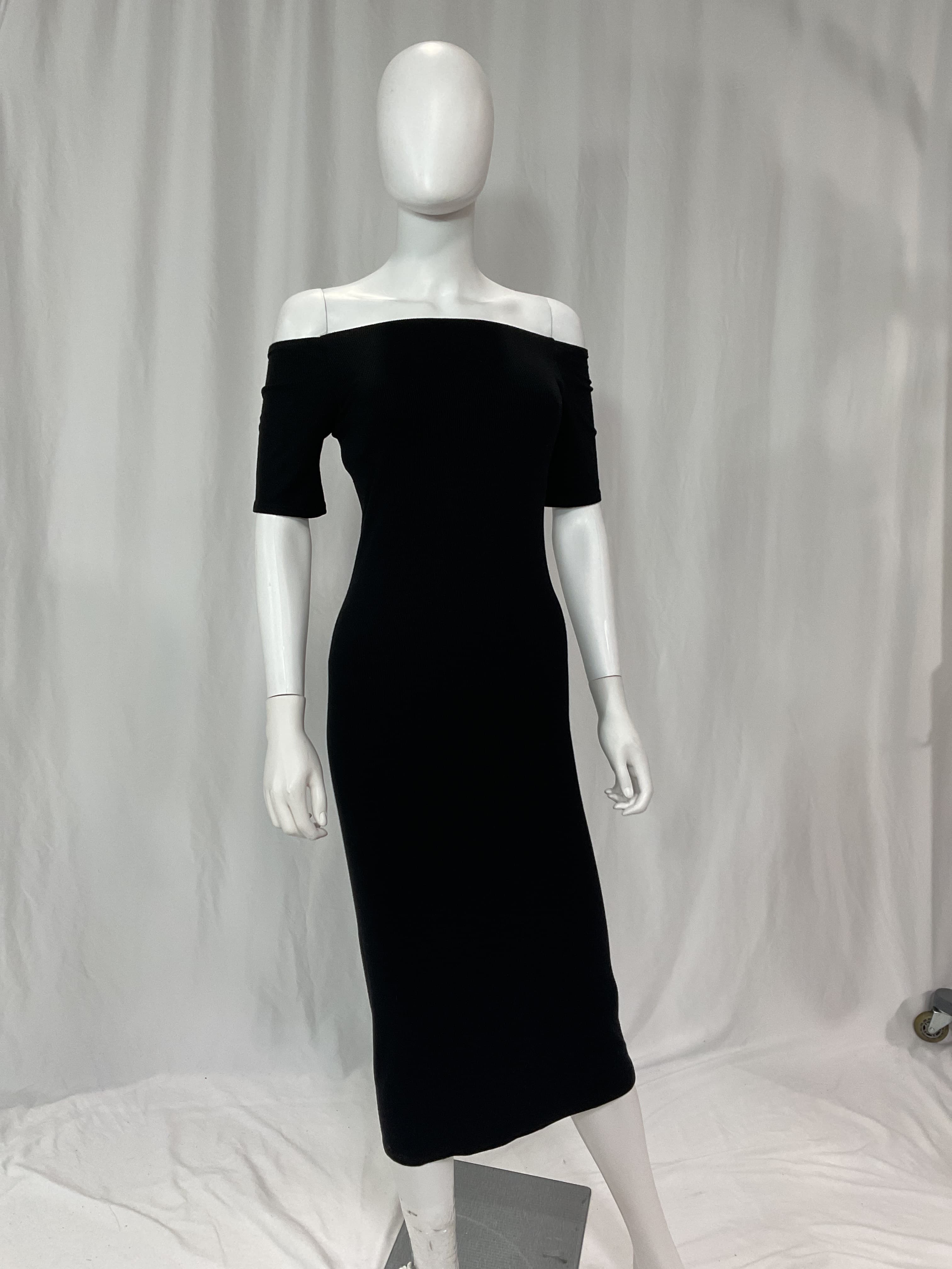 Off-The-Shoulder Ribbed Jersey Midi Dress - Image 4